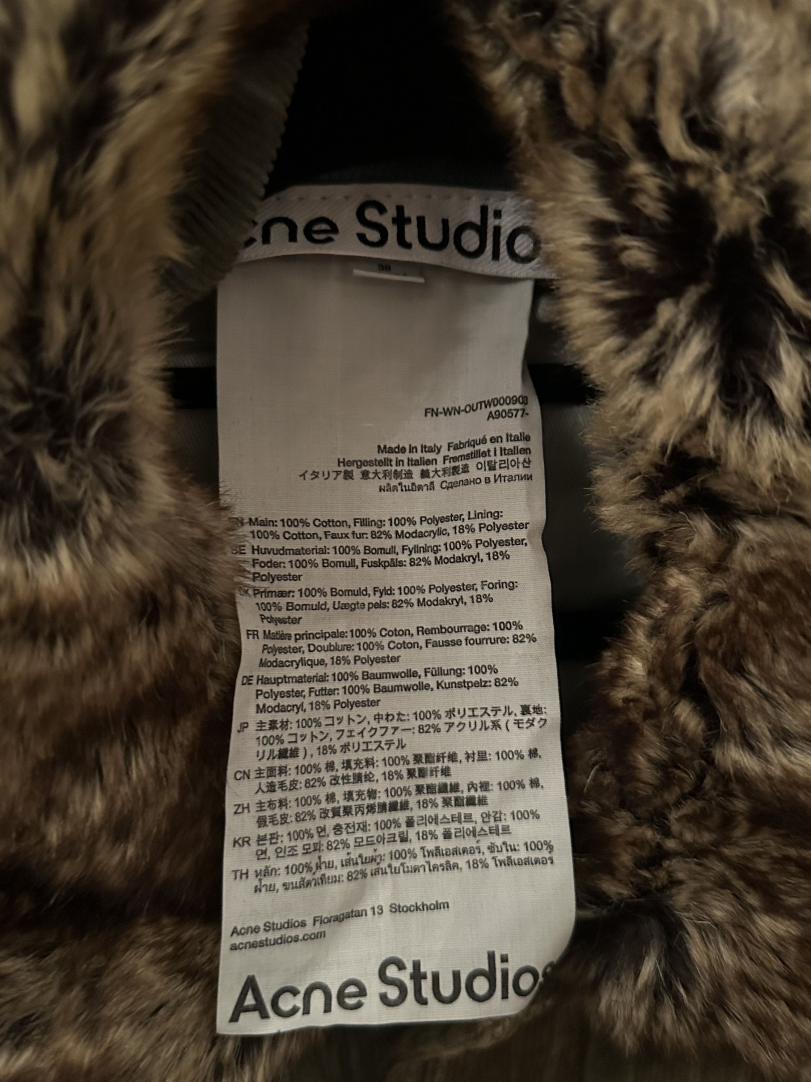 Acne Studios Faux Fur Collar Corduroy Jacket Size XS / US 0-2 / IT 36-38 - 3 Thumbnail
