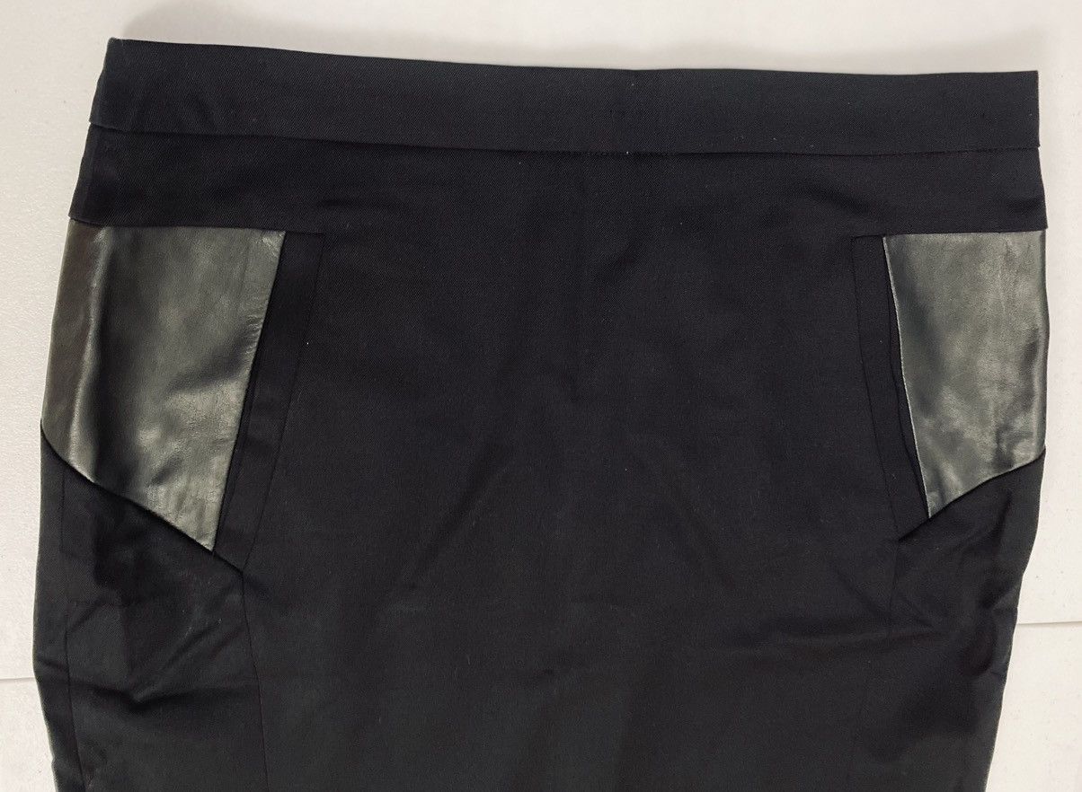 The Kooples The Kooples Black Wool Lambskin Panel Kangaroo Pocket 42 FR Size 30" / US 8 / IT 44 - 6 Thumbnail