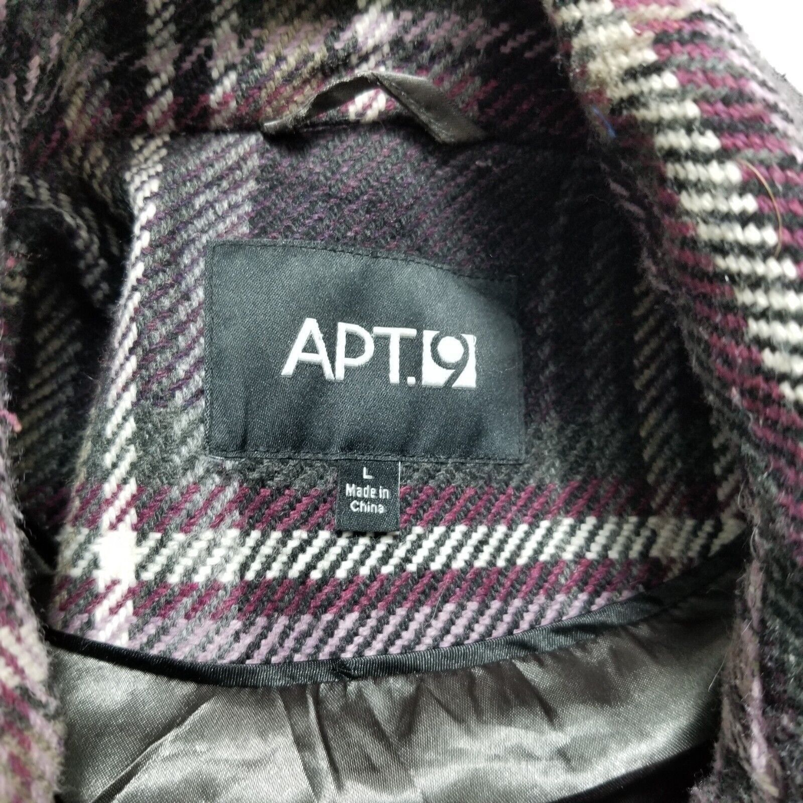 Apt. 9 Apt 9 Womens Coat Large Plaid Pockets Buttons Belt Outdoor Size L / US 10 / IT 46 - 4 Thumbnail