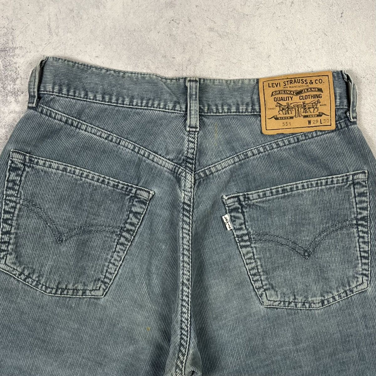 Levi's Vintage Levis 551 velvet white tab corduroy pants 90’s Size US 29 - 2 Thumbnail