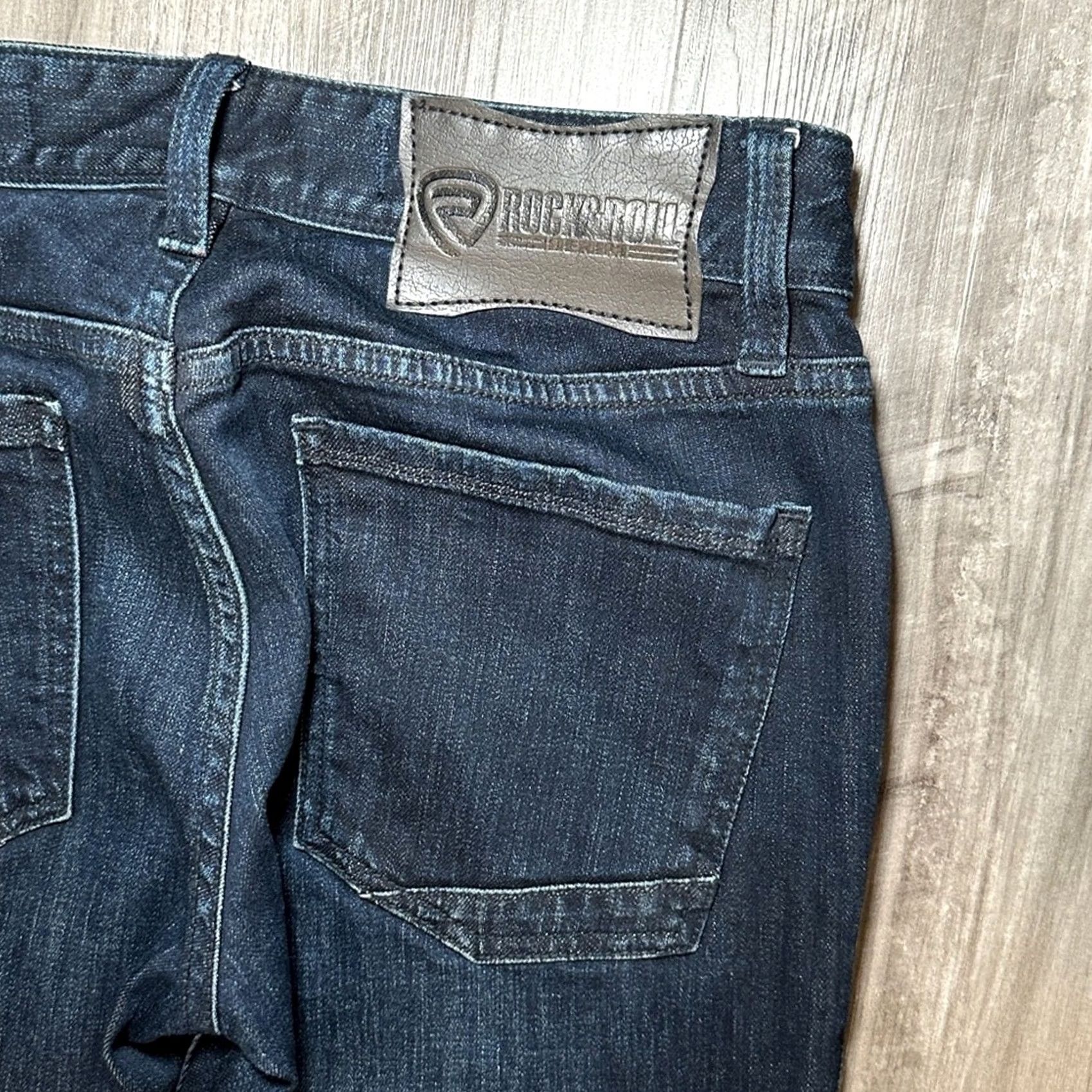 Vintage Rock & Roll Denim Rock & Roll Cowboy Rifle Skinny Straight Jeans - 29 Men Blue 29 Regular Bootcut Inseam 32 Mens Jeans Cowboys 90s Size US 29 - 5 Thumbnail