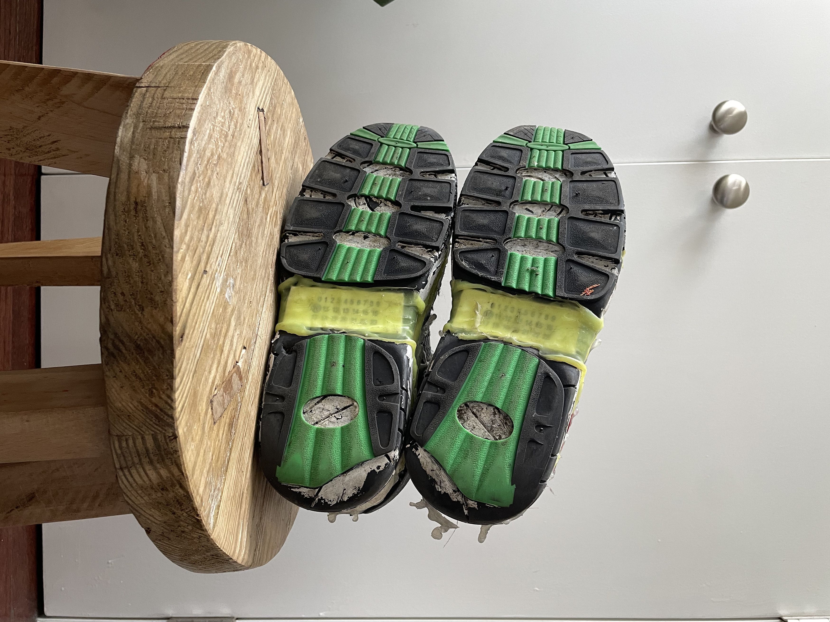 maison margiela fusion sneakers on feet