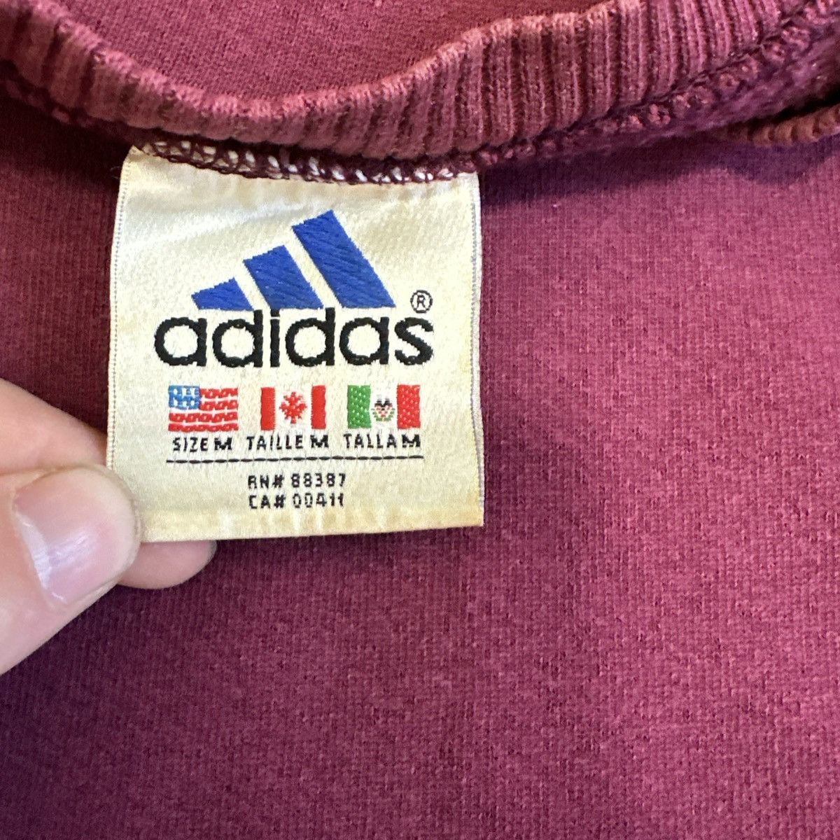 Adidas Y2K Adidas Crewneck Maroon Men’s Sweatshirt Size Medium Size US M / EU 48-50 / 2 - 3 Thumbnail