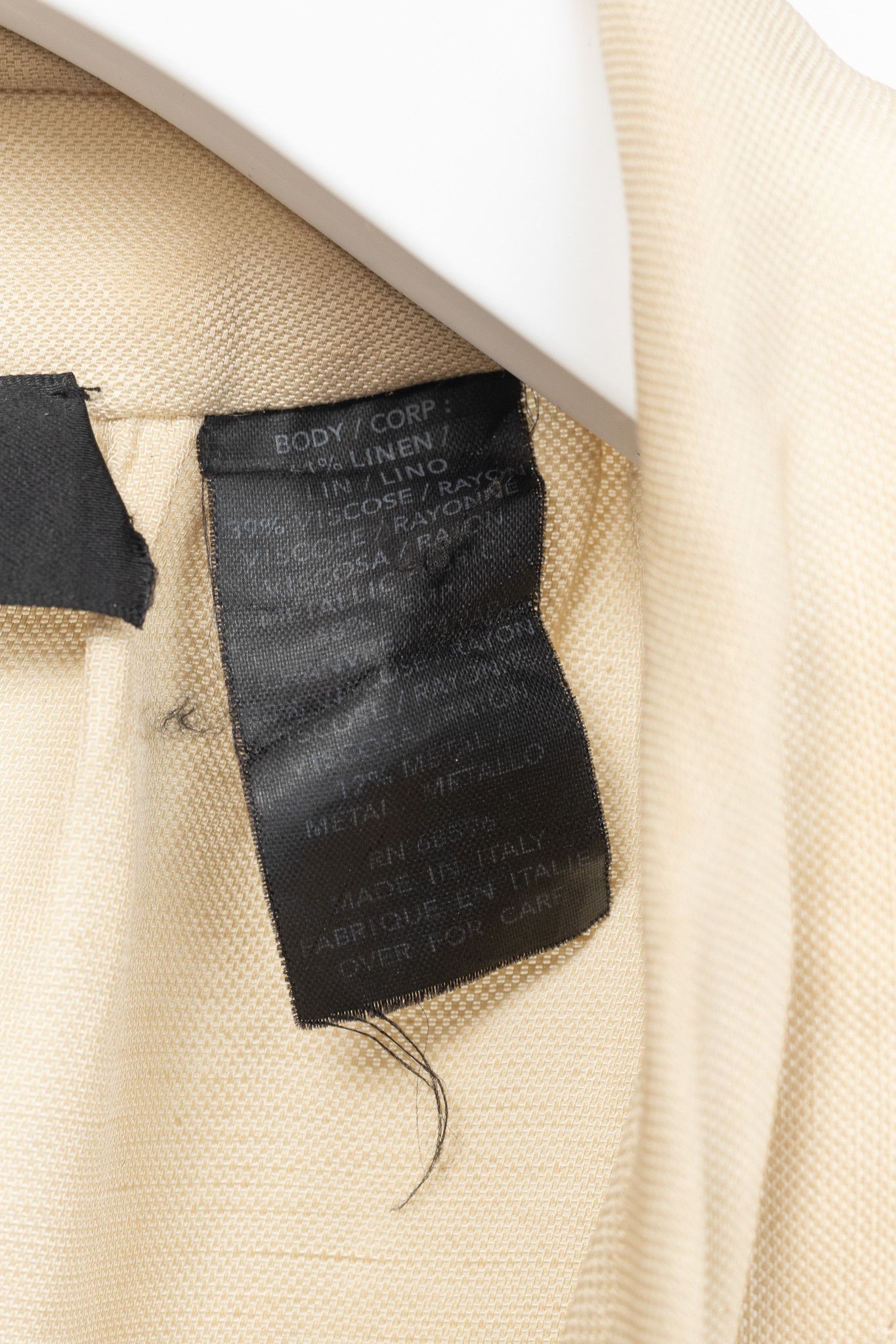 Donna Karan Donna Karan Collection Double-Breasted Linen-Blend Jacket Size M / US 6-8 / IT 42-44 - 9 Thumbnail