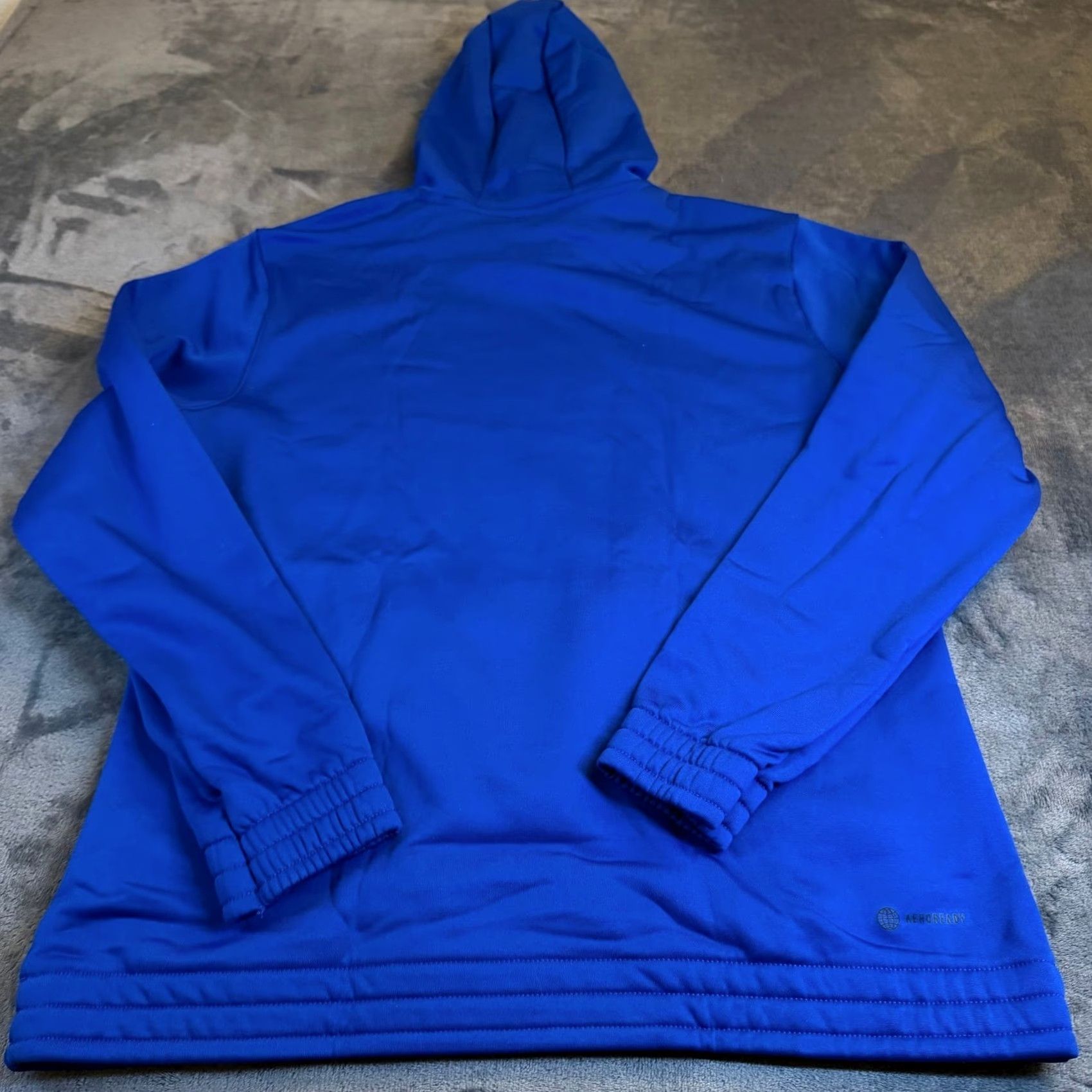 Adidas Adidas Aeroready Hoodie Womens Lroyal Blue Pullover Knit Zip Pockets Hooded Moisture Wicking Breathable Athletic Performance Hoodie NWT Size L / US 10 / IT 46 - 6 Thumbnail