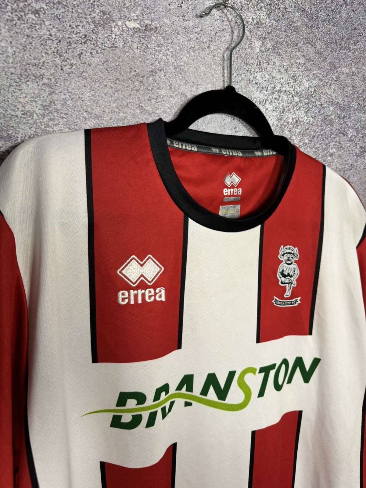 Errea × Vintage Vintage Lincoln City 2022/23 Errea Soccer Jersey Blokcore Size US XXL / EU 58 / 5 - 6 Thumbnail
