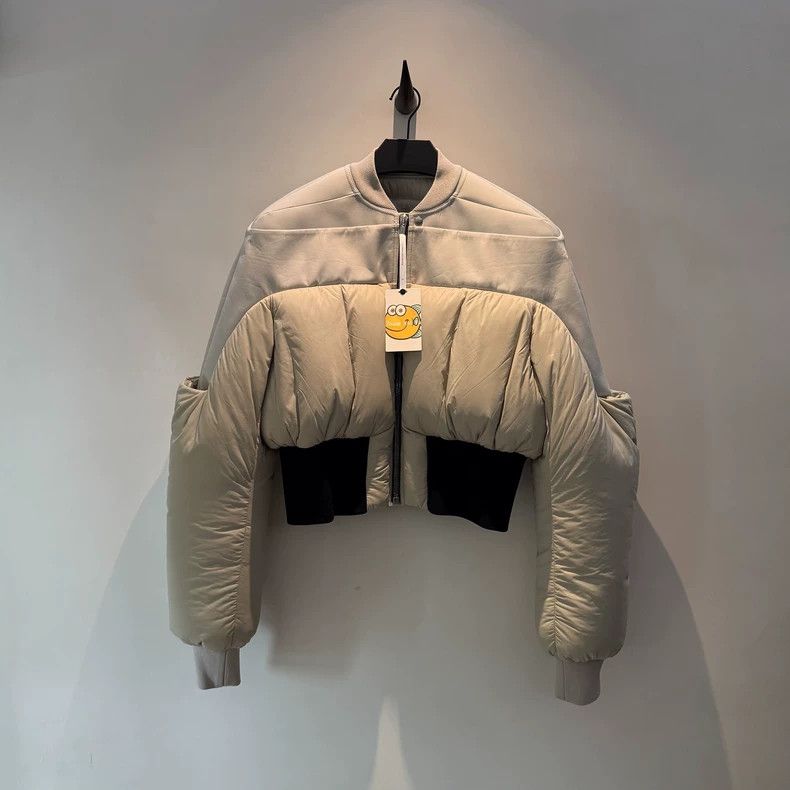 Rick Owens rick owens 21aw geth cropped bomber shoulder down jacket 25 Size US S / EU 44-46 / 1 - 1 Thumbnail