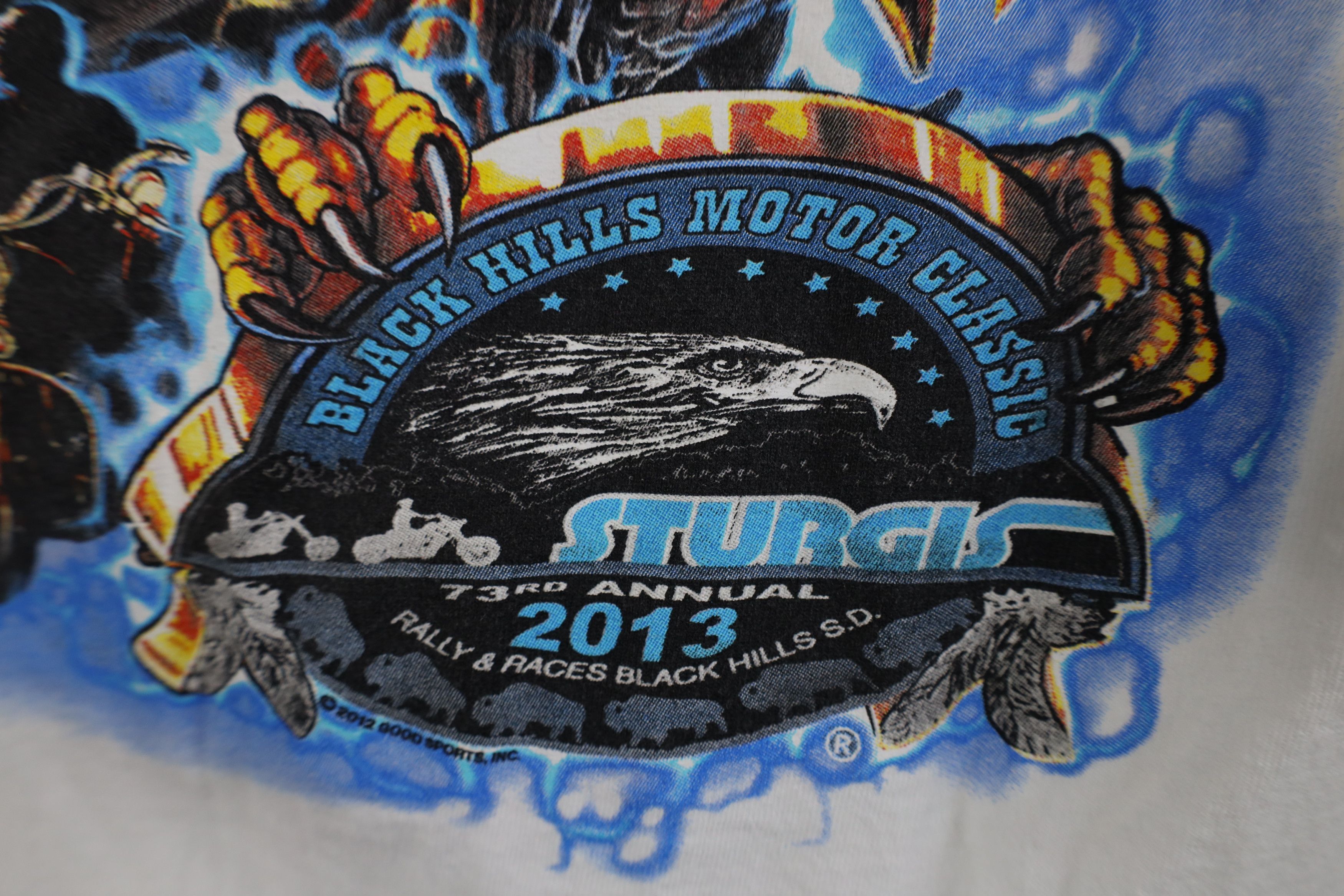 Vintage Vintage Y2K Black Hills Rally Fire Flames Eagle T-Shirt Size US L / EU 52-54 / 3 - 11 Thumbnail