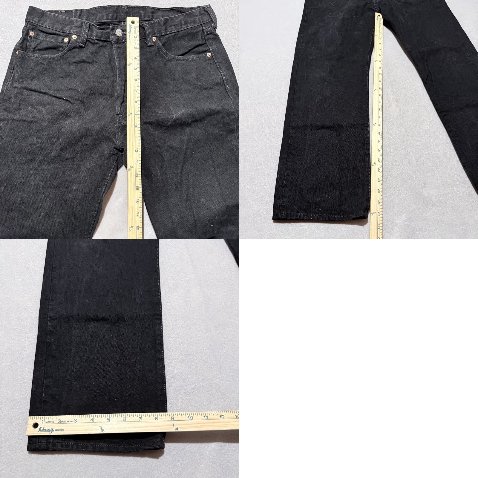 Levi's VINTAGE Levi's 501 Original Jeans Mens 36x30 Black Denim Straight Leg Button-Fly Flaws Size US 36 / EU 52 - 10 Thumbnail