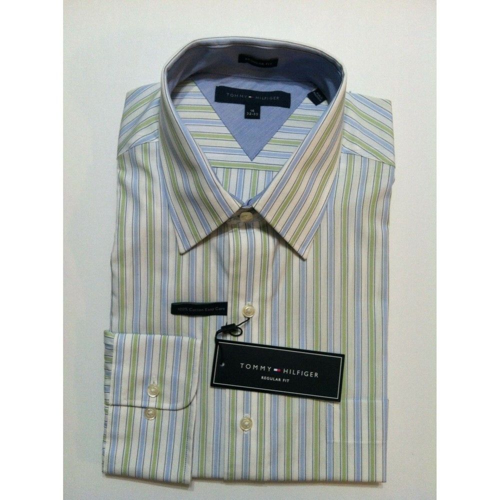 Tommy Hilfiger TOMMY HILFIGER MENS NEW 100%COTTON DRESS SHIRT 16/32-33 Size US L / EU 52-54 / 3 - 1 Thumbnail