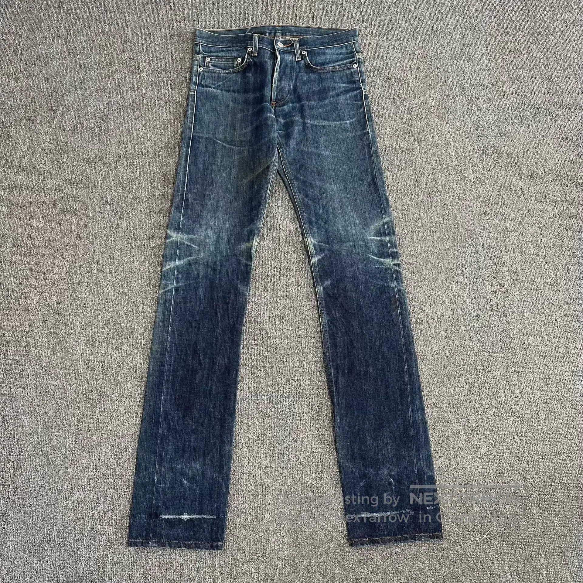 Hedi Slimane Dior Homme Vintage Washed Blue Destroyed Jeans. Size US 29 - 1 Thumbnail