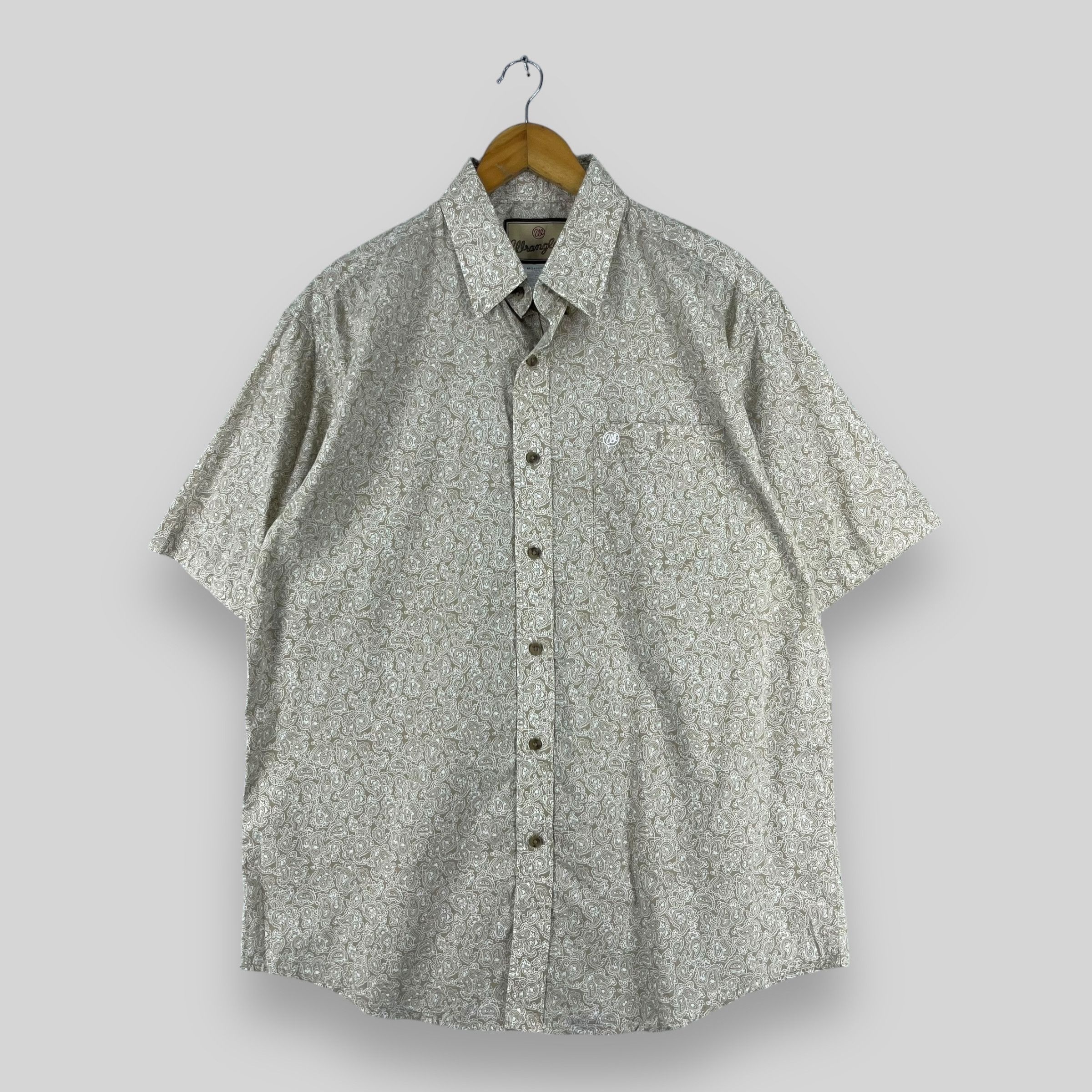 Vintage 90s WRANGLER Floral Paisley Party Disco Shirt