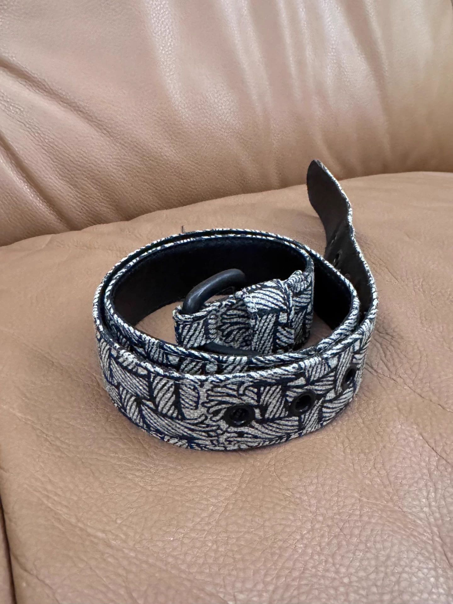 Christopher Nemeth Knot Logo Belt S Linen Leather