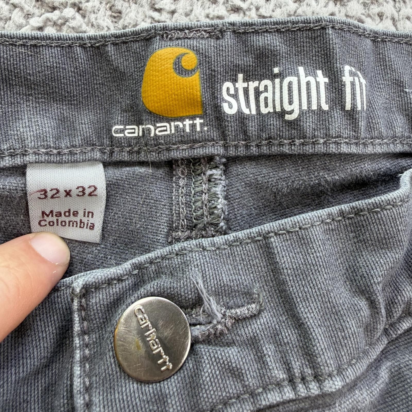 Carhartt Carhartt 102821 Straight Fit Work Pants Gray 32x32 Carpenter Size US 32 / EU 48 - 6 Thumbnail