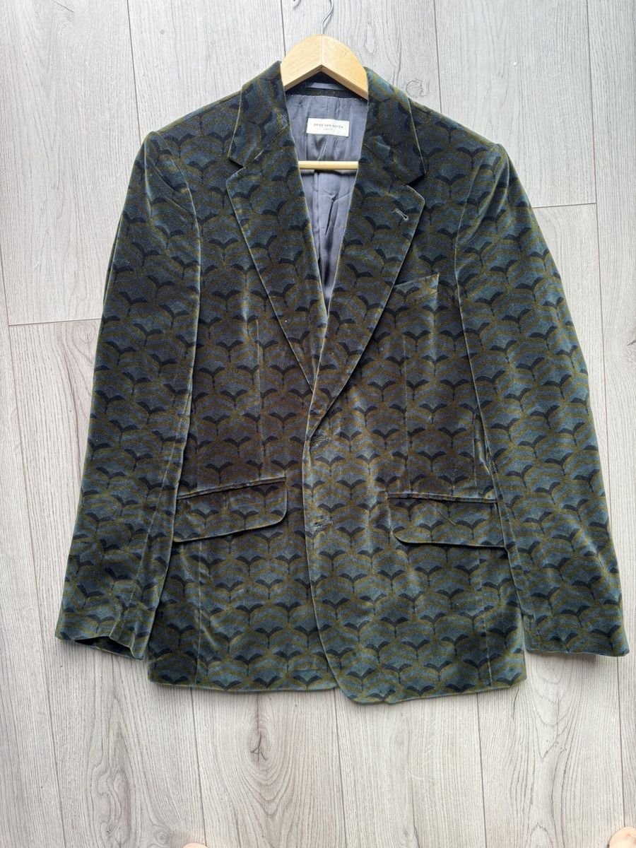 Dries Van Noten Dries Van Noten Velvet Blazer 50 Size 50R - 1 Thumbnail