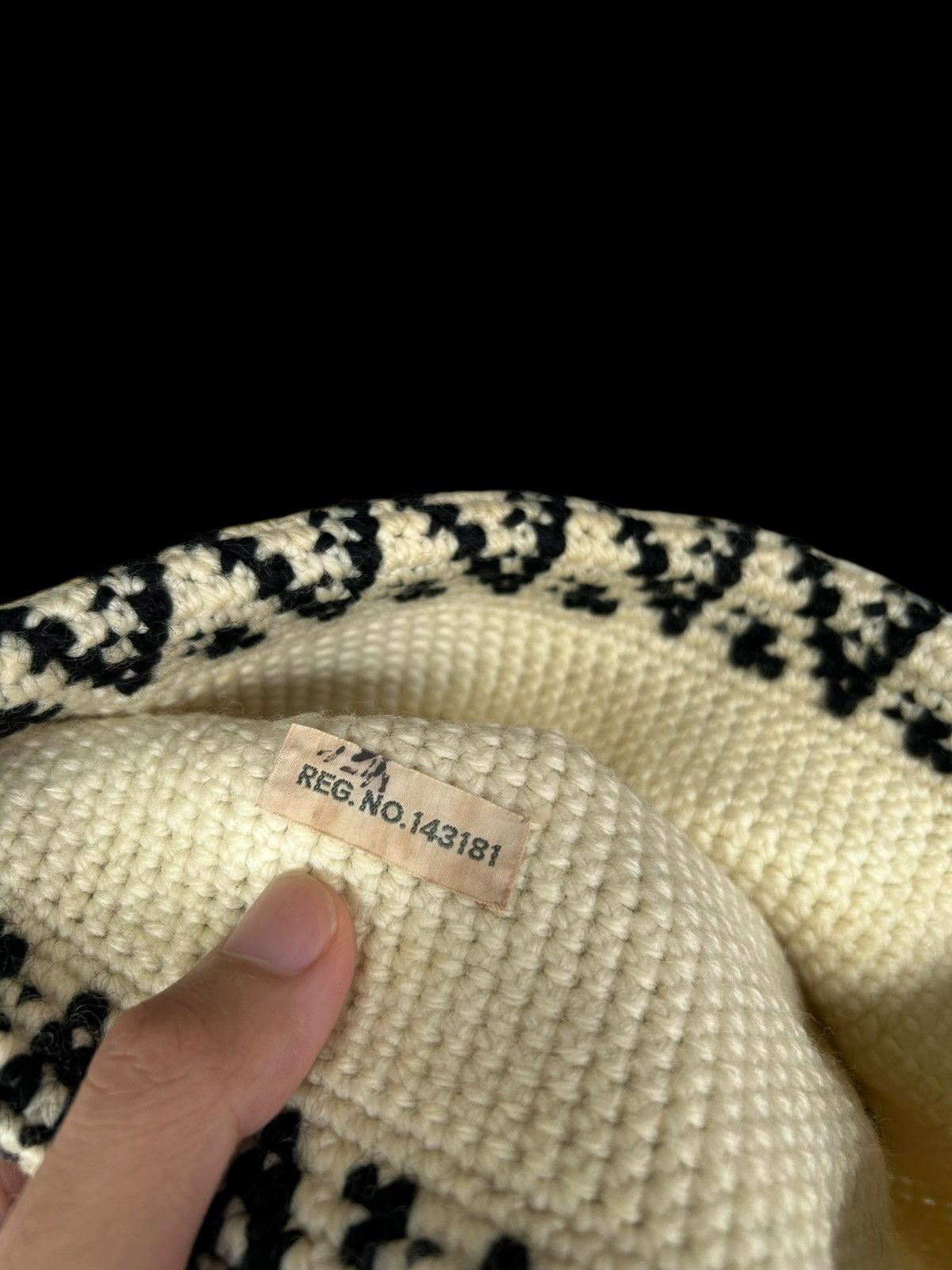 Japanese Brand × Kapital × Vintage Crochet Knitted handmade Beanie Hats Rare Design ☠️☠️ Size ONE SIZE - 3 Thumbnail