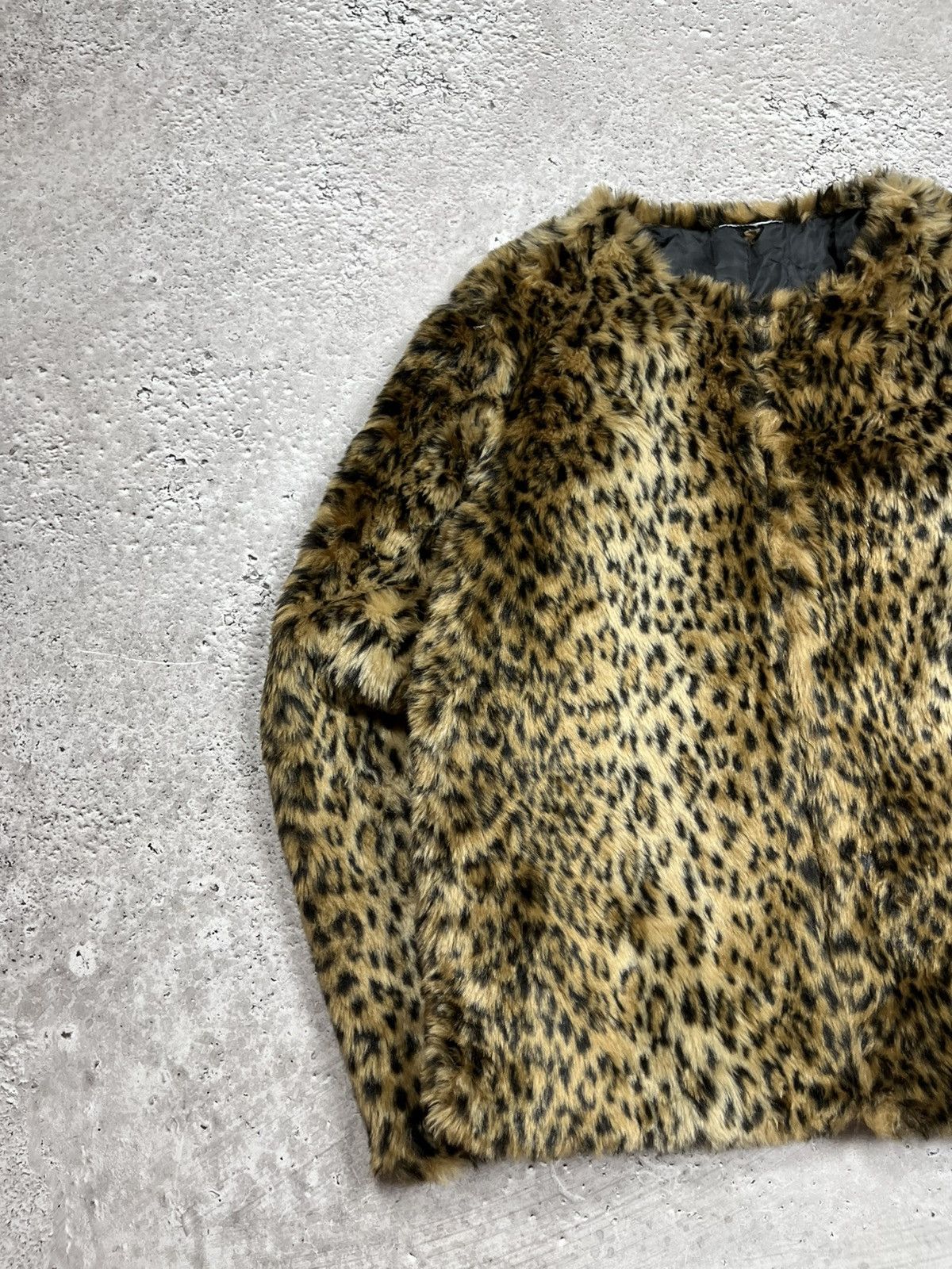 Other Y2K Faux Fur Leopard Print Jacket Retro 2000s Style Size L / US 10 / IT 46 - 3 Thumbnail