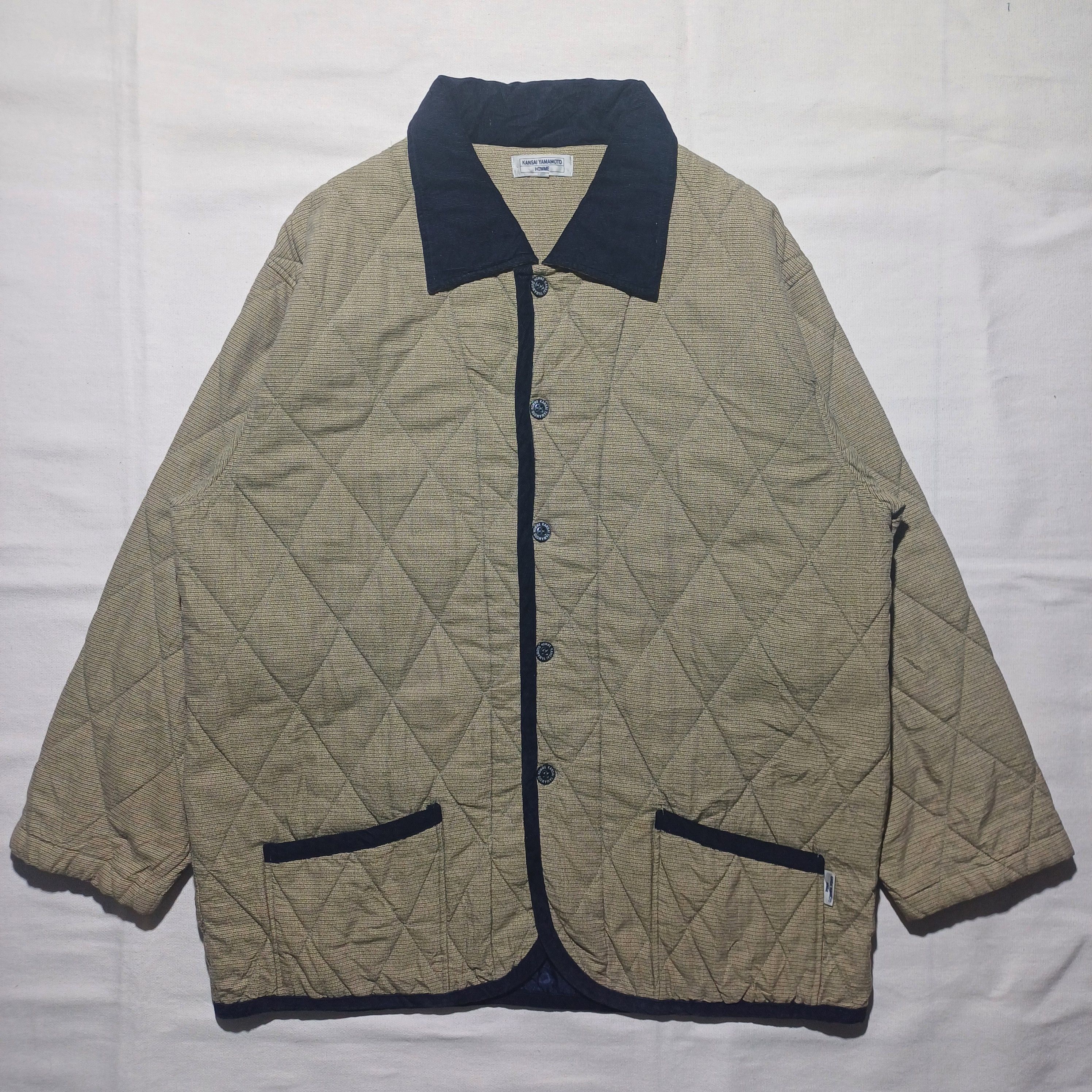 Kansai Yamamoto Quilted Jacket Vintage Corduroy Collar Size US L / EU 52-54 / 3 - 1 Thumbnail