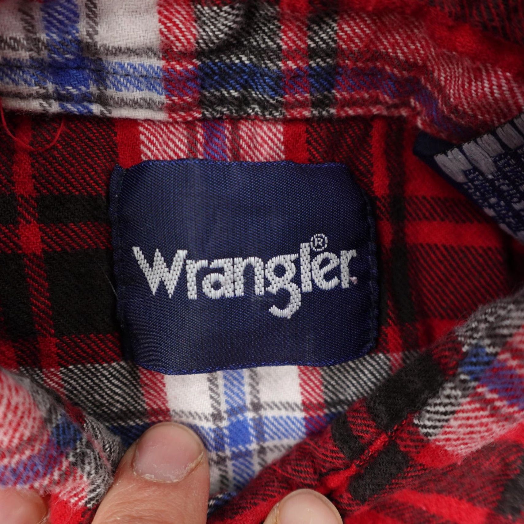 Wrangler VINTAGE Wrangler Shirt Mens Large Red Plaid Flannel Pearl Snap Cowboy Western Button-Up Long Sleeve Cotton Pocketed Size US L / EU 52-54 / 3 - 7 Thumbnail