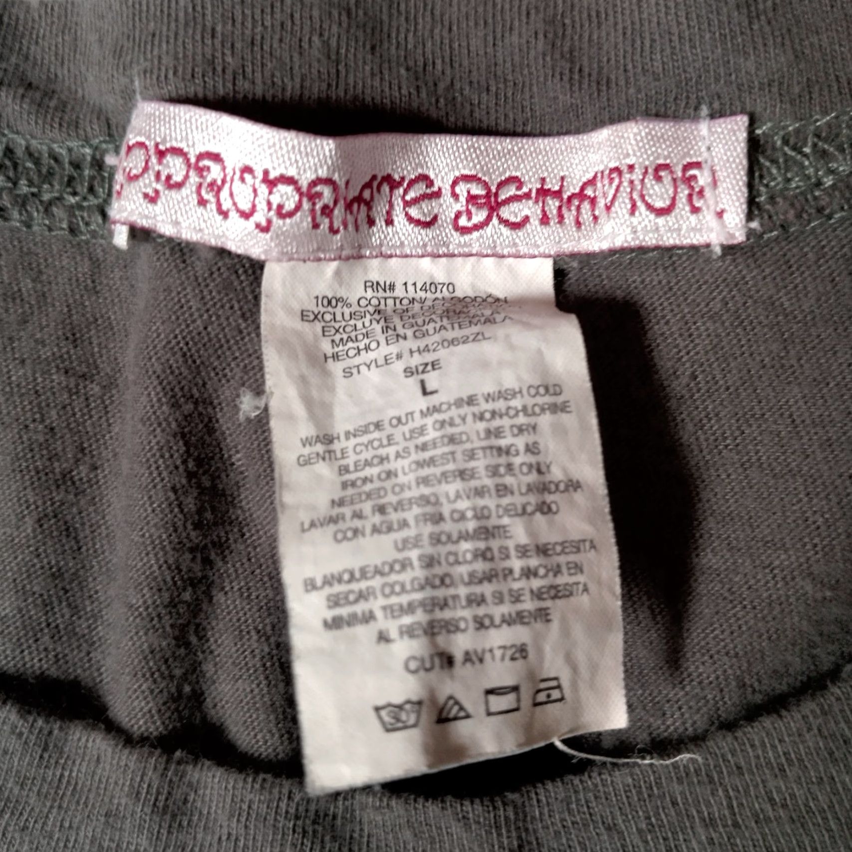 Vintage VINTAGE Appropriate Behavior Shirt T-Shirt Juniors L Gray Tribal Tattoo Roses 90s Y2K Forever Yours Womens Size L / US 10 / IT 46 - 5 Thumbnail