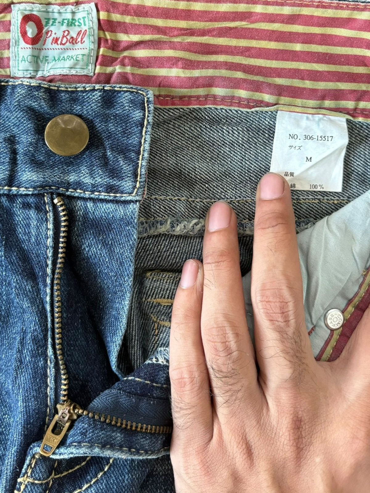 Hysteric Glamour Vintage Japanese Brand Patches Distress Flare Jeans Size 32" / US 10 / IT 46 - 5 Thumbnail