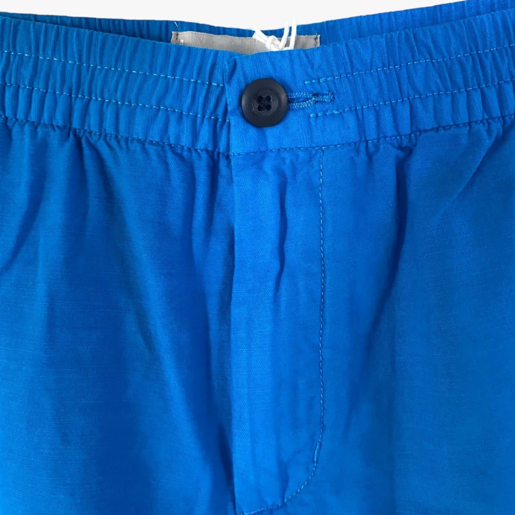 Everlane VINTAGE Everlane Cargo Shorts Men Large Organic Cotton Linen Blend Blue Casual Outdoor New Size US 33 - 5 Thumbnail