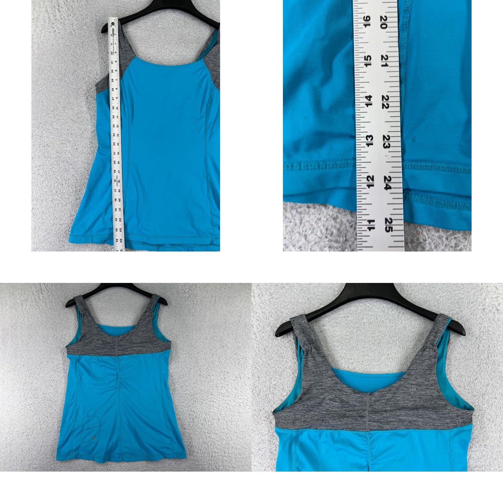 Lululemon Lululemon Shirt Women 8 Blue Gray Rear Pocket Tank Sleeveless Gym Size M / US 6-8 / IT 42-44 - 8 Thumbnail