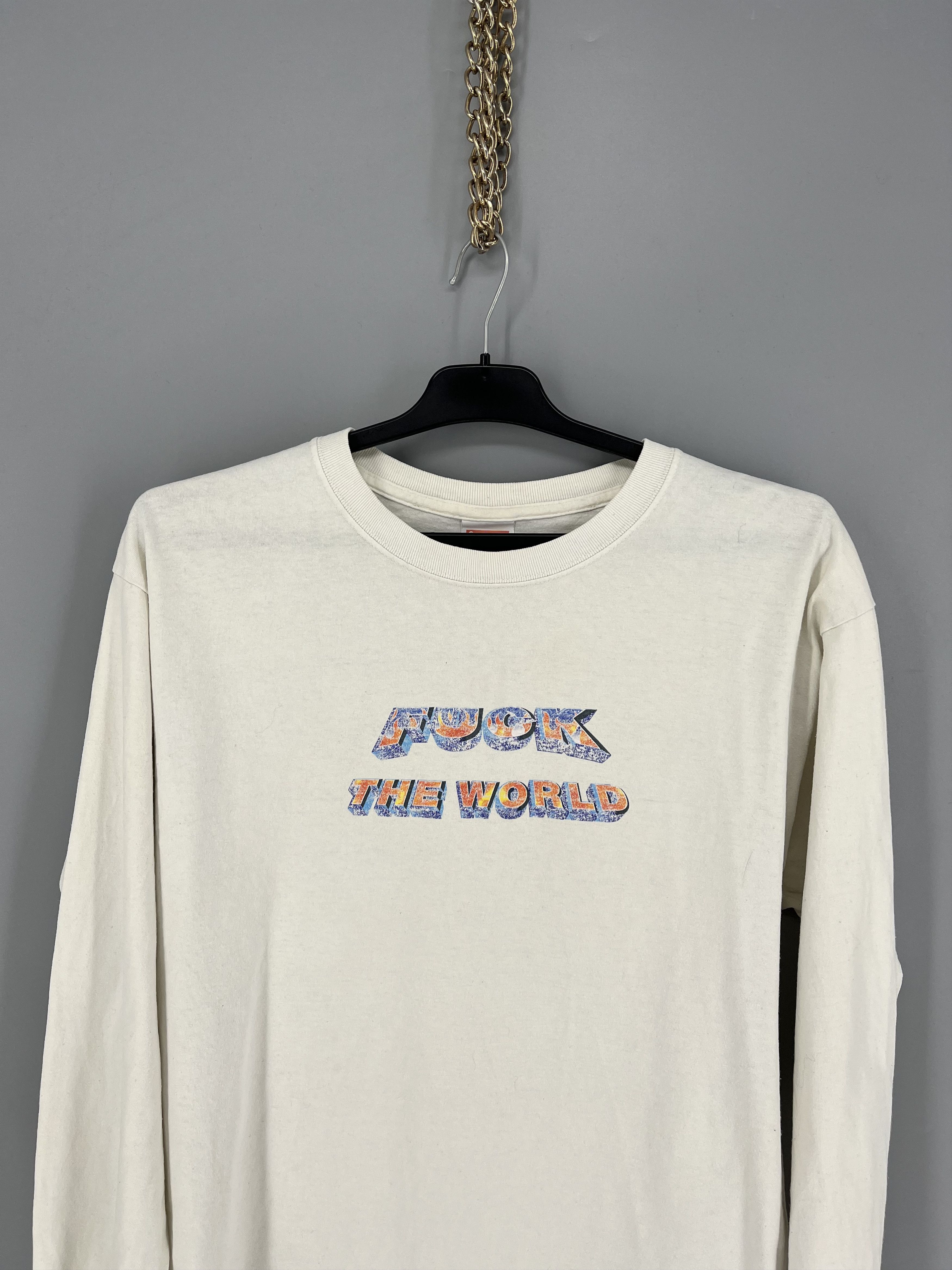 Supreme Vintage Y2K Supreme “Fuck The World” LS Tee Size US L / EU 52-54 / 3 - 6 Thumbnail