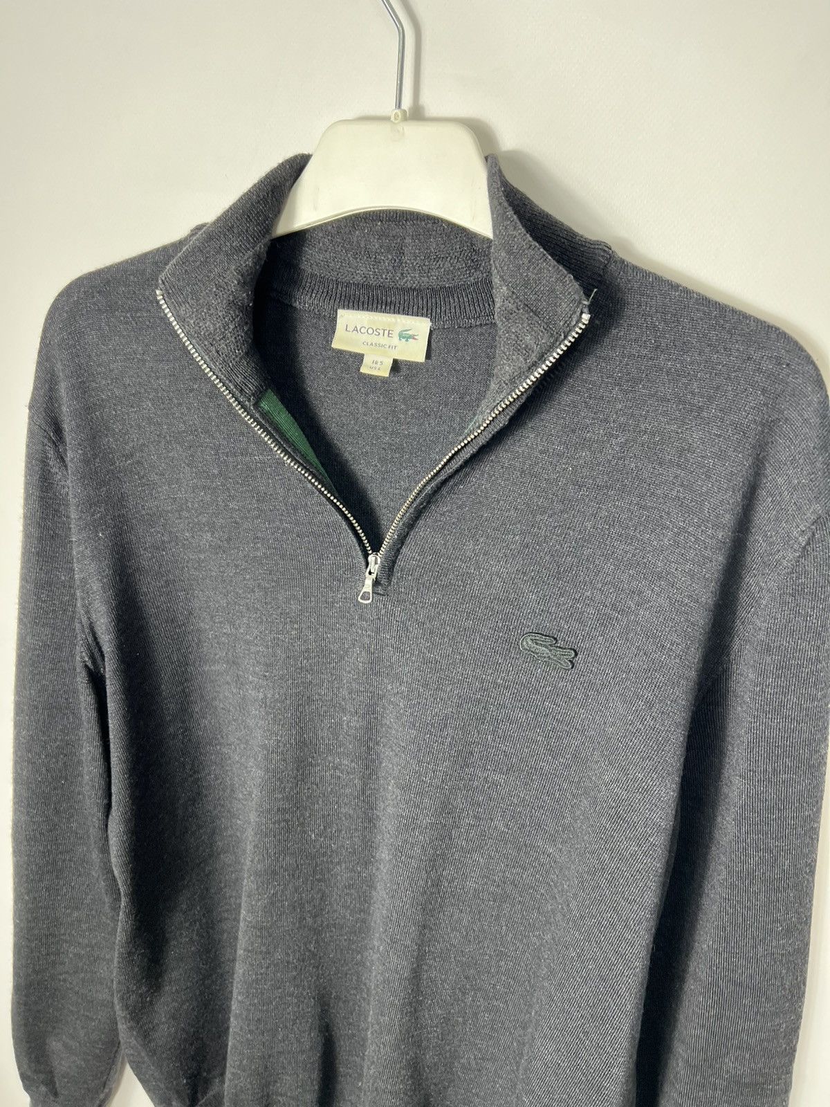 Lacoste Vintage luxury streetwear Lacoste 1/4 Zip Sweater Size US L / EU 52-54 / 3 - 2 Thumbnail