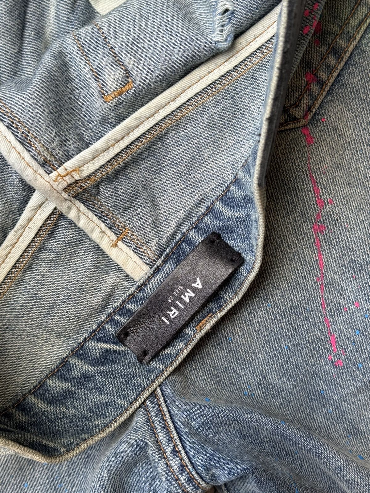 Amiri Amiri Paint Splatter Distressed Jeans - Size 28 Size US 28 / EU 44 - 11 Thumbnail