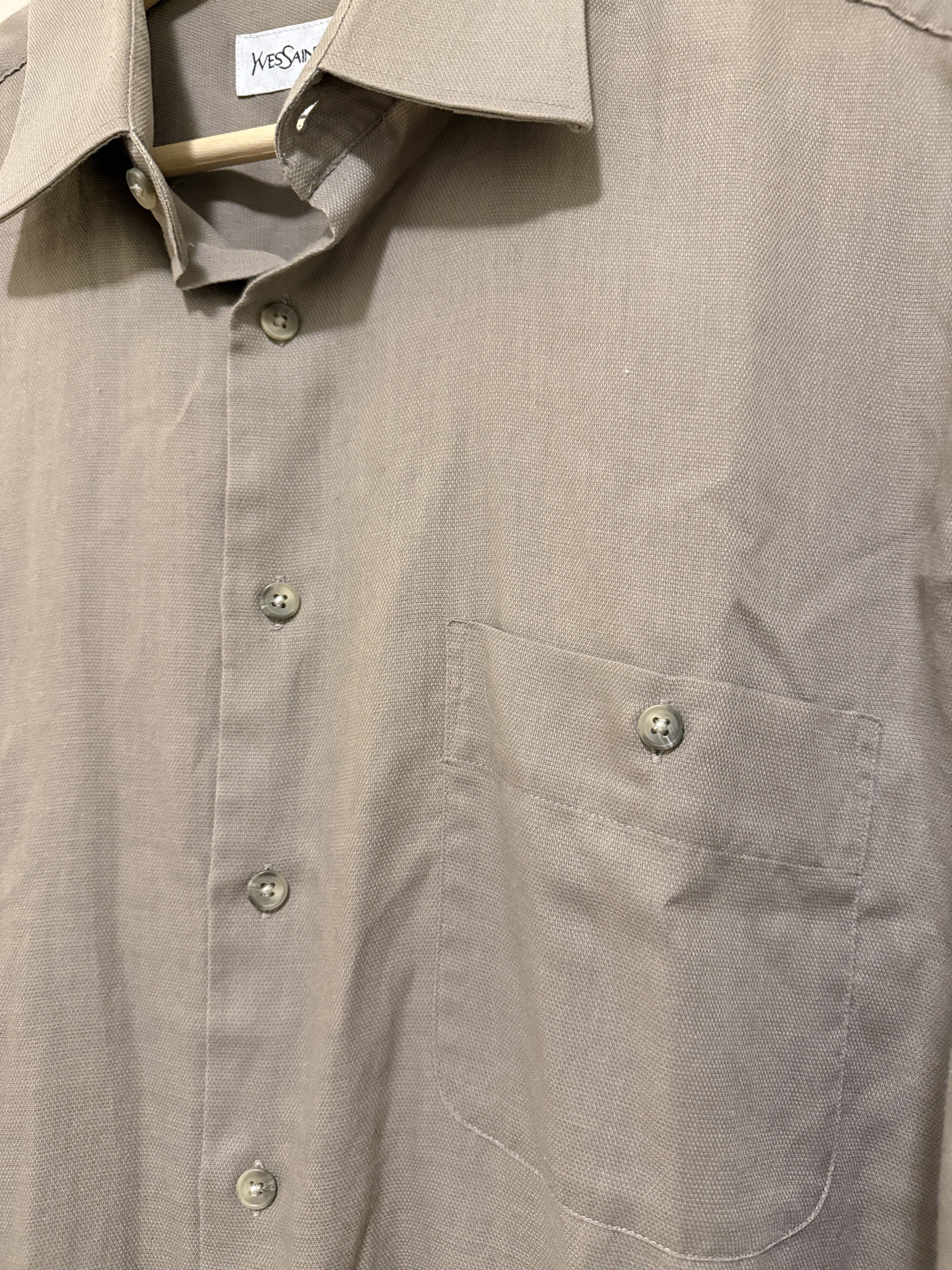 Yves Saint Laurent Vintage YSL dress shirt, size 16.5/32-33, Taupe Size US L / EU 52-54 / 3 - 4 Thumbnail