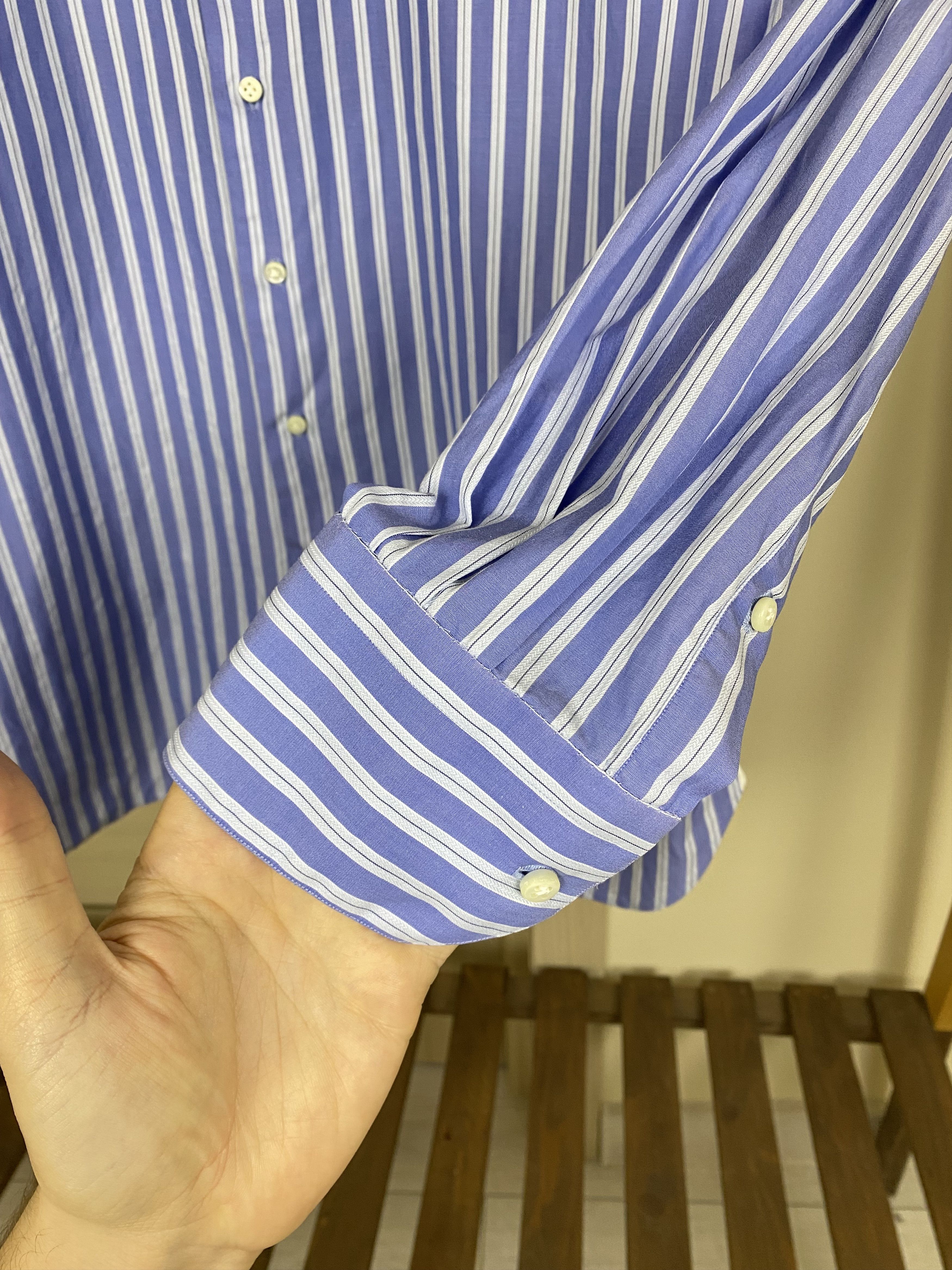 Patrick Hellmann Collection Patrick Hellmann collection classic stripe handmade shirt Size US M / EU 48-50 / 2 - 8 Thumbnail