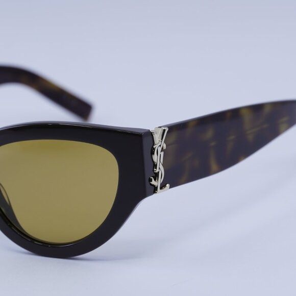 Saint Laurent Paris Saint Laurent SLM94 010 Sunglasses Brown Cat Eye Frame Size ONE SIZE - 2 Thumbnail