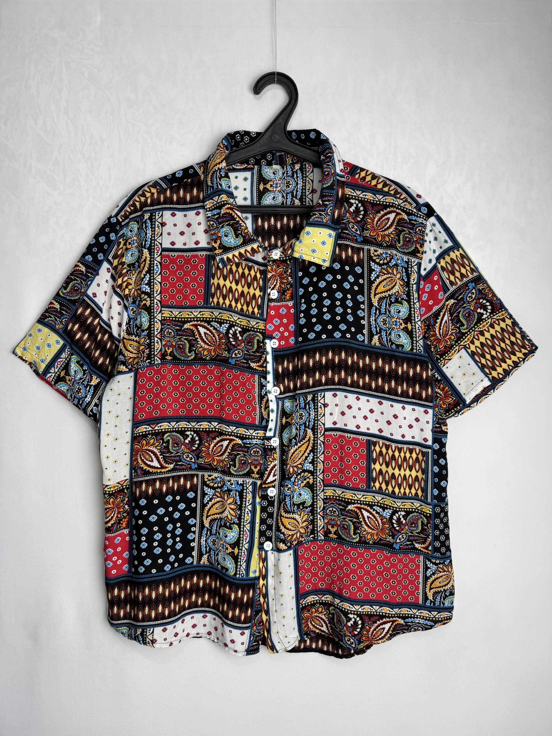 Other Men’s patchwork batik print button up shirt Size US L / EU 52-54 / 3 - 1 Thumbnail