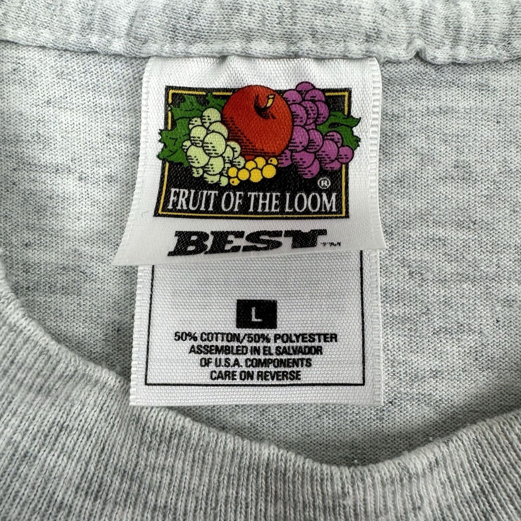 Fruit Of The Loom VINTAGE Bill Of Rights Second Amendment T Shirt Adult Large Gray Polyester, Cotton USA 90s Funny Patriotic Mens Brand: Fruit of the Loom Size US L / EU 52-54 / 3 - 4 Thumbnail