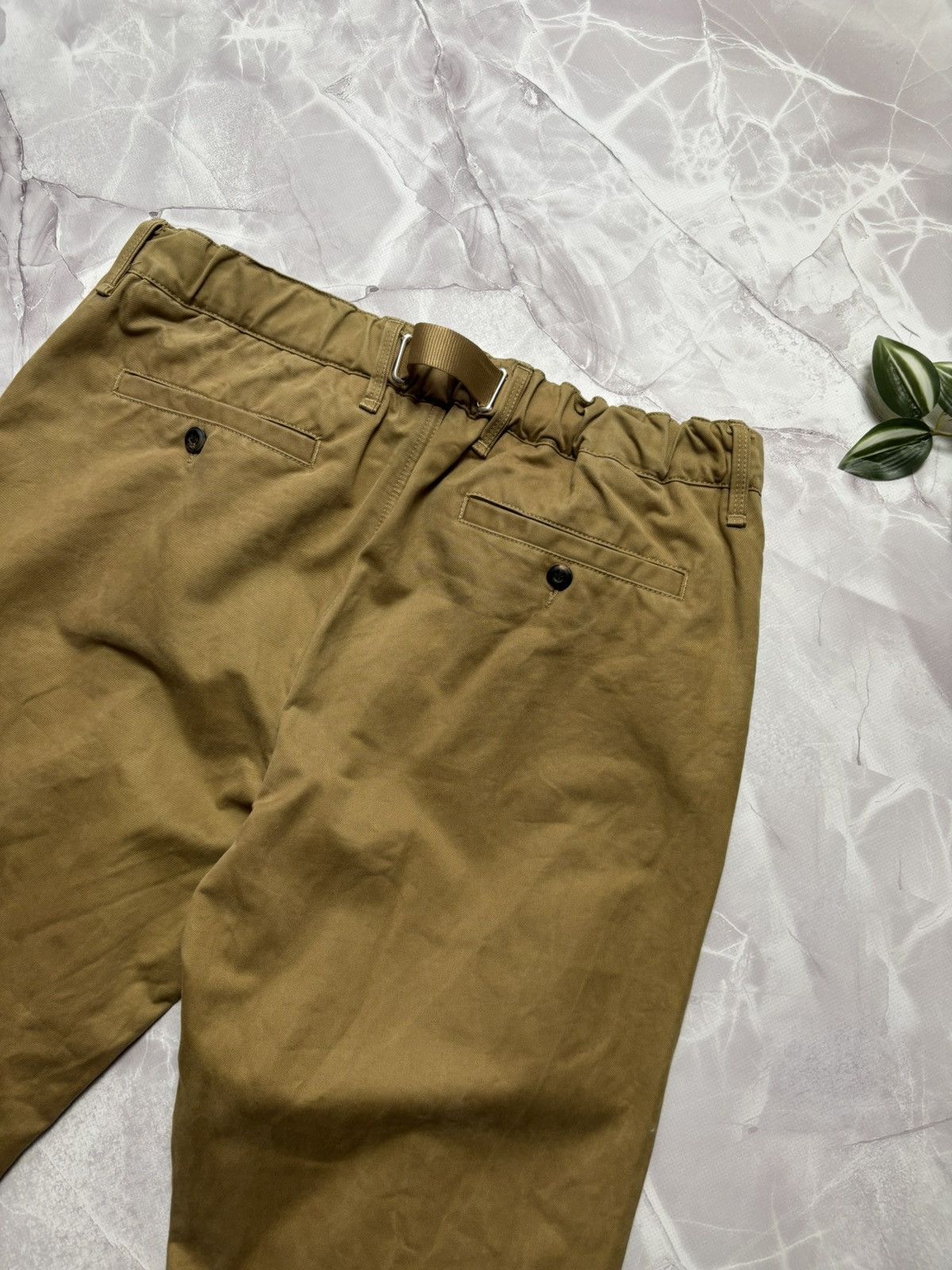 Other White Sand Belted Chino Pants Quiet Luxury Brown Mens 50 Size US 34 / EU 50 - 8 Thumbnail