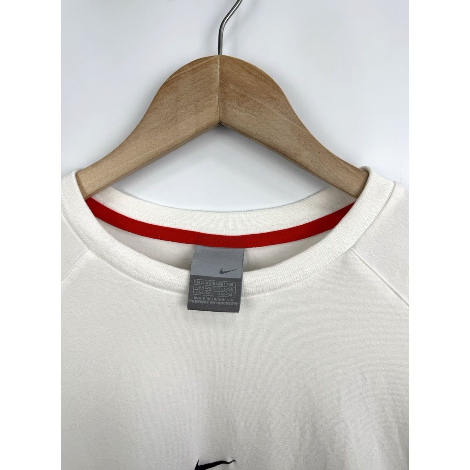 Nike VINTAGE Nike Center Swoosh N-Athletic T-Shirt Mens XL White 90s Y2K Athletic 90s Shirts Rare Size US XL / EU 56 / 4 - 5 Thumbnail
