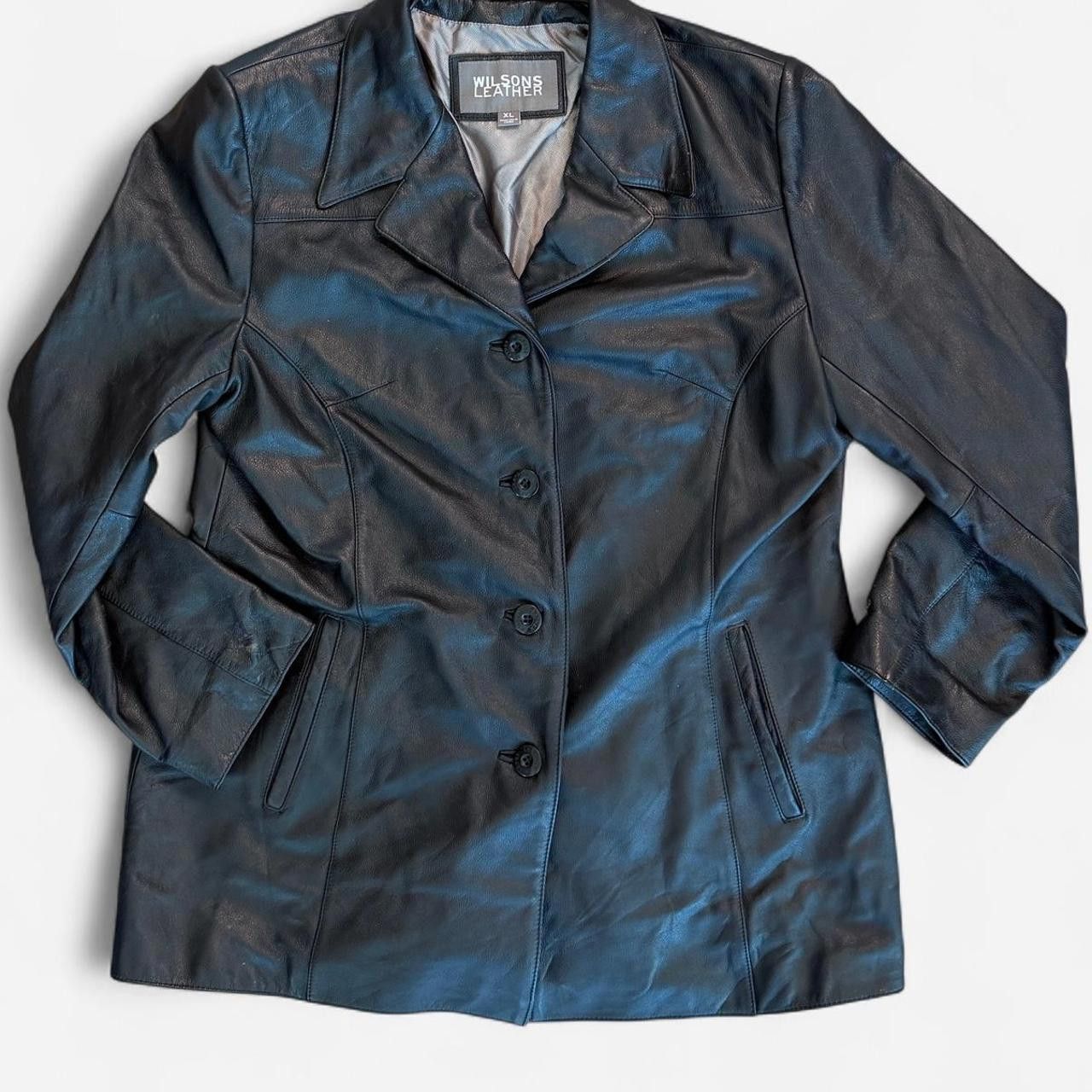 Other Wilson’s Leather Men's black grey Coats Size 42R - 1 Thumbnail