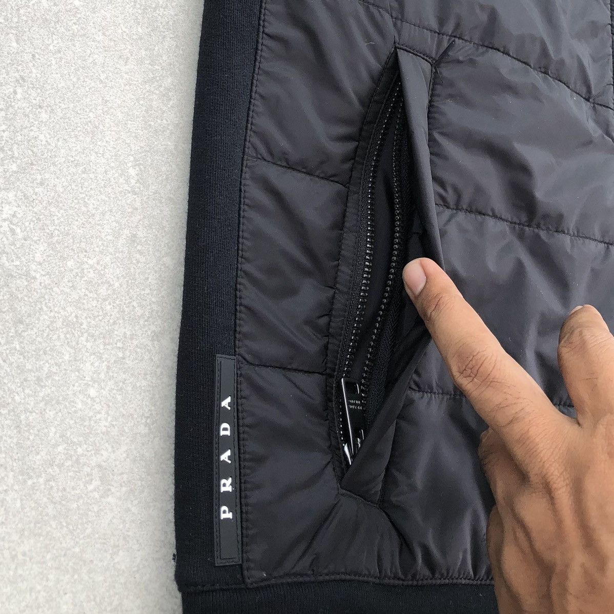 Prada SS19 Prada Black Nylon Paneled Hybrid Jacket Size US M / EU 48-50 / 2 - 5 Thumbnail