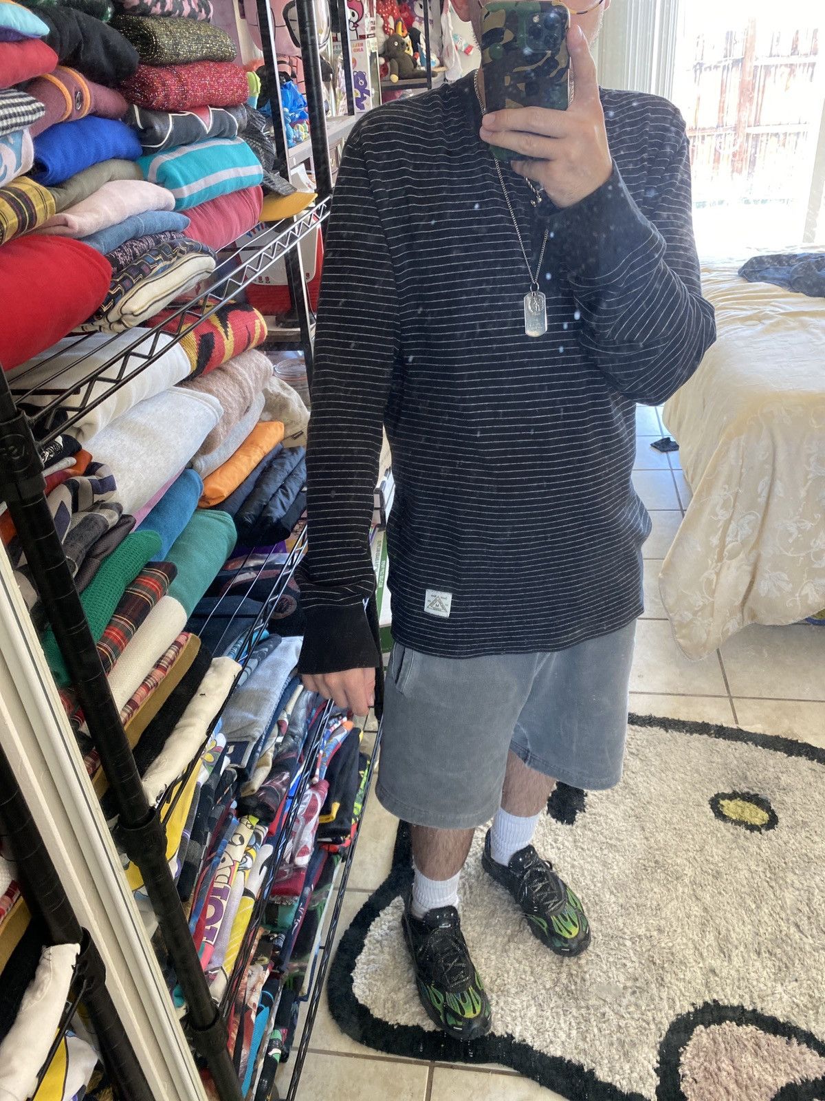 Supreme Supreme Striped Henley Top Shirt Black White 2010 Size US M / EU 48-50 / 2 - 7 Thumbnail