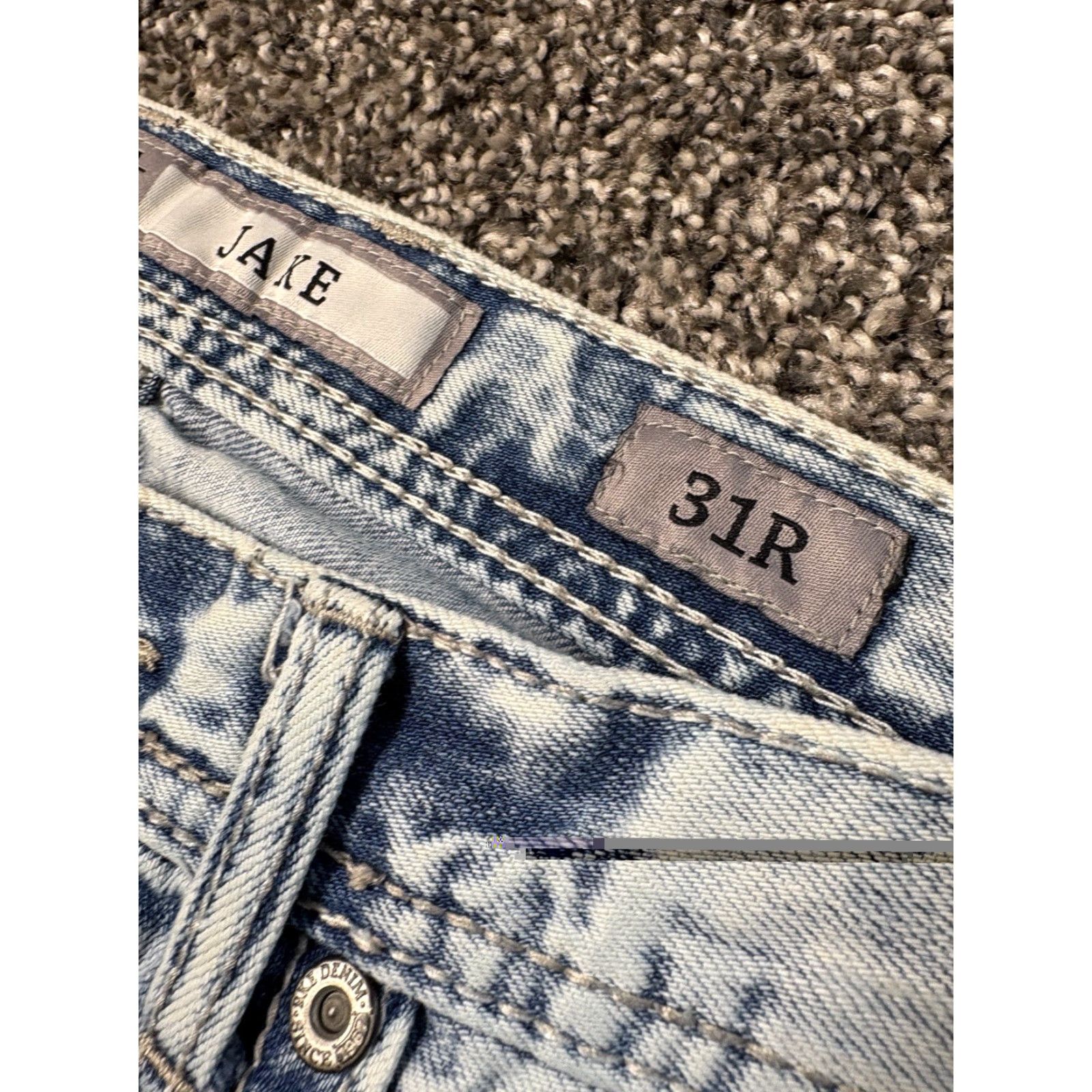 BKE VINTAGE BKE Jake Jeans Mens 31x30 Straight Light Blue Distressed Acid Wash Size US 31 - 4 Thumbnail