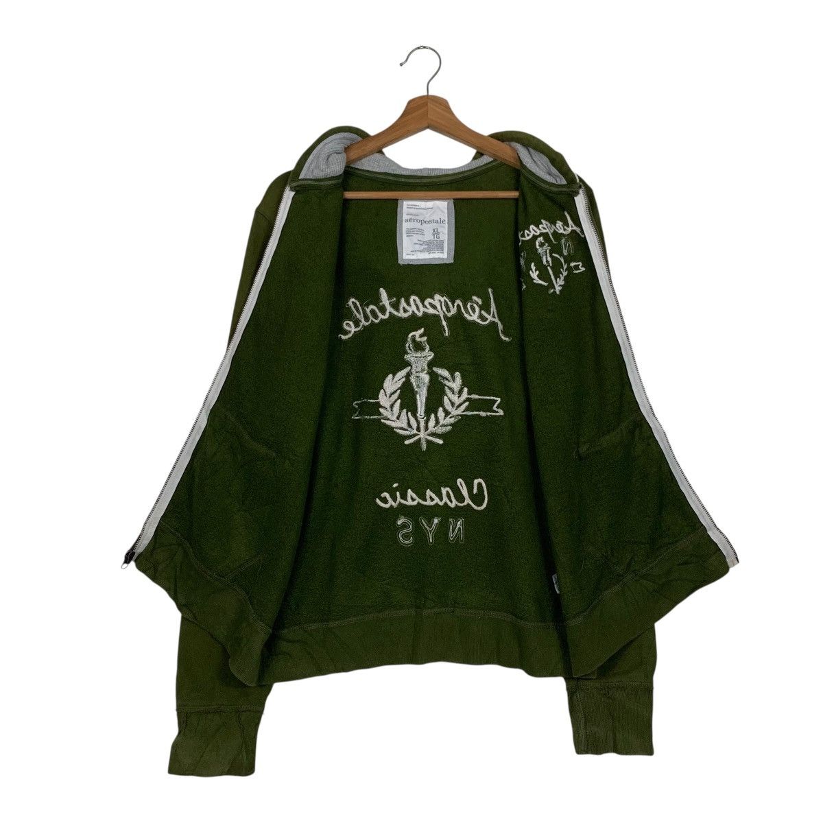 Aeropostale Y2k Vintage AEROPOSTALE Big Logo Zipper Hoodies #3555-C164 Size US XL / EU 56 / 4 - 13 Thumbnail