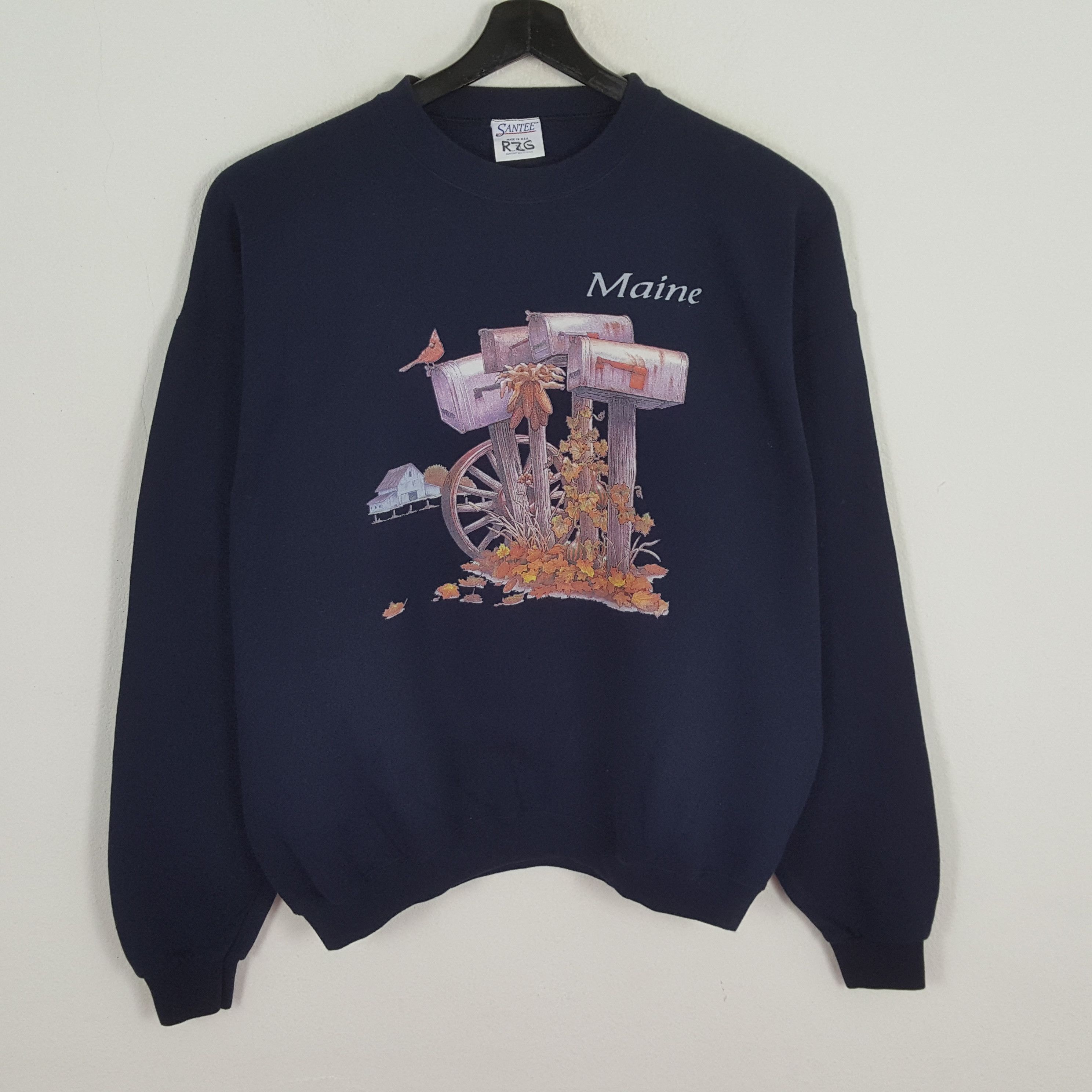 Vintage MAINE ART Style Streetwear Vintage Sweatshirt Size US XXL / EU 58 / 5 - 1 Thumbnail
