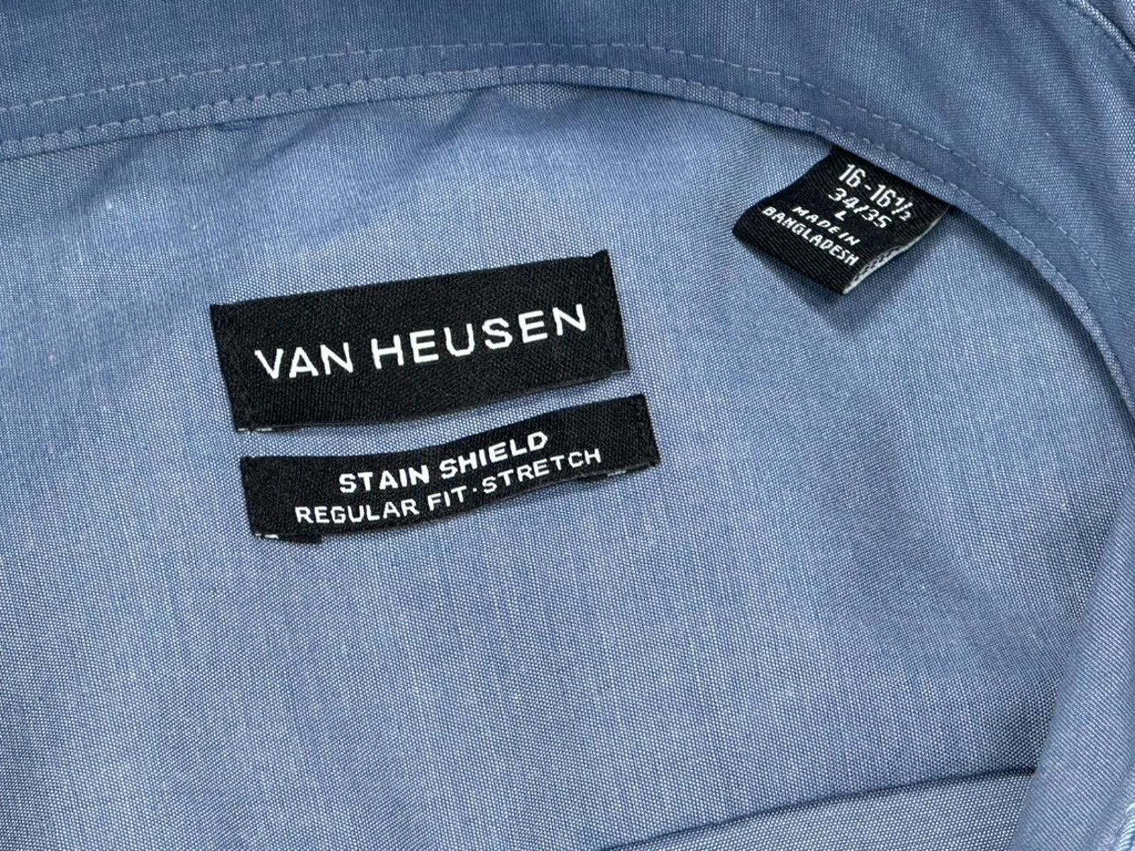 Van Heusen Van Heusen Stain Shield Stretch Regular Fit Blue Men's L Size 42R - 7 Thumbnail