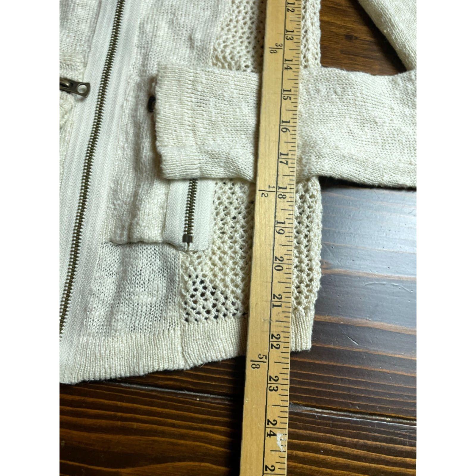 Lucky Brand Lucky Brand Sweater Shirt Cardigan Women XS Ivory Cream Linen Blend Full Zip Regular Size XS / US 0-2 / IT 36-38 - 7 Thumbnail