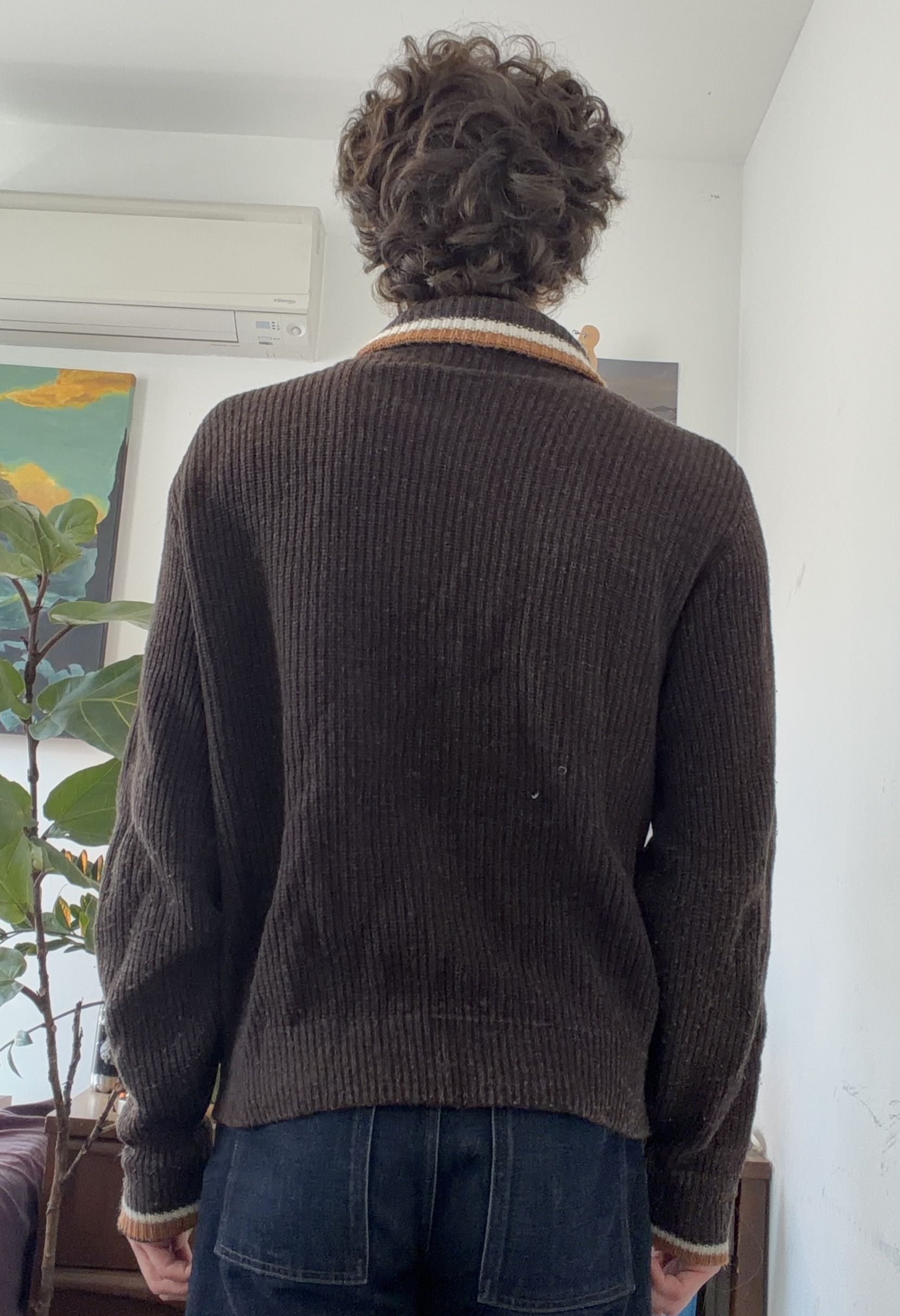 Vintage Vintage Campus Lambs Wool Bulk Knit Cardigan Size US L / EU 52-54 / 3 - 5 Thumbnail