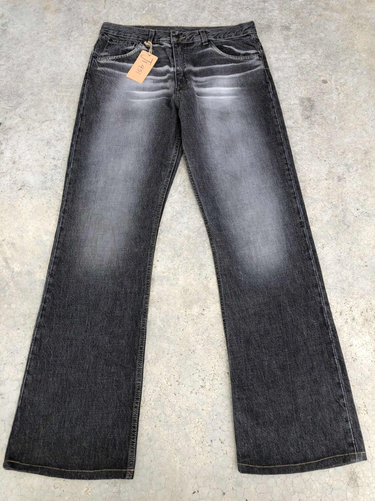 Levi's Flared Levis 507 Bootcut Distressed Jeans Size US 33 - 2 Thumbnail