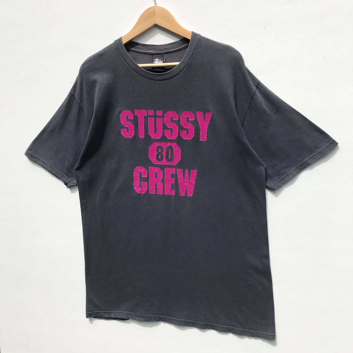 Stussy Vintage Stussy 80 Crew Tee Stussy Streetwear SunFaded Size US L / EU 52-54 / 3 - 3 Thumbnail