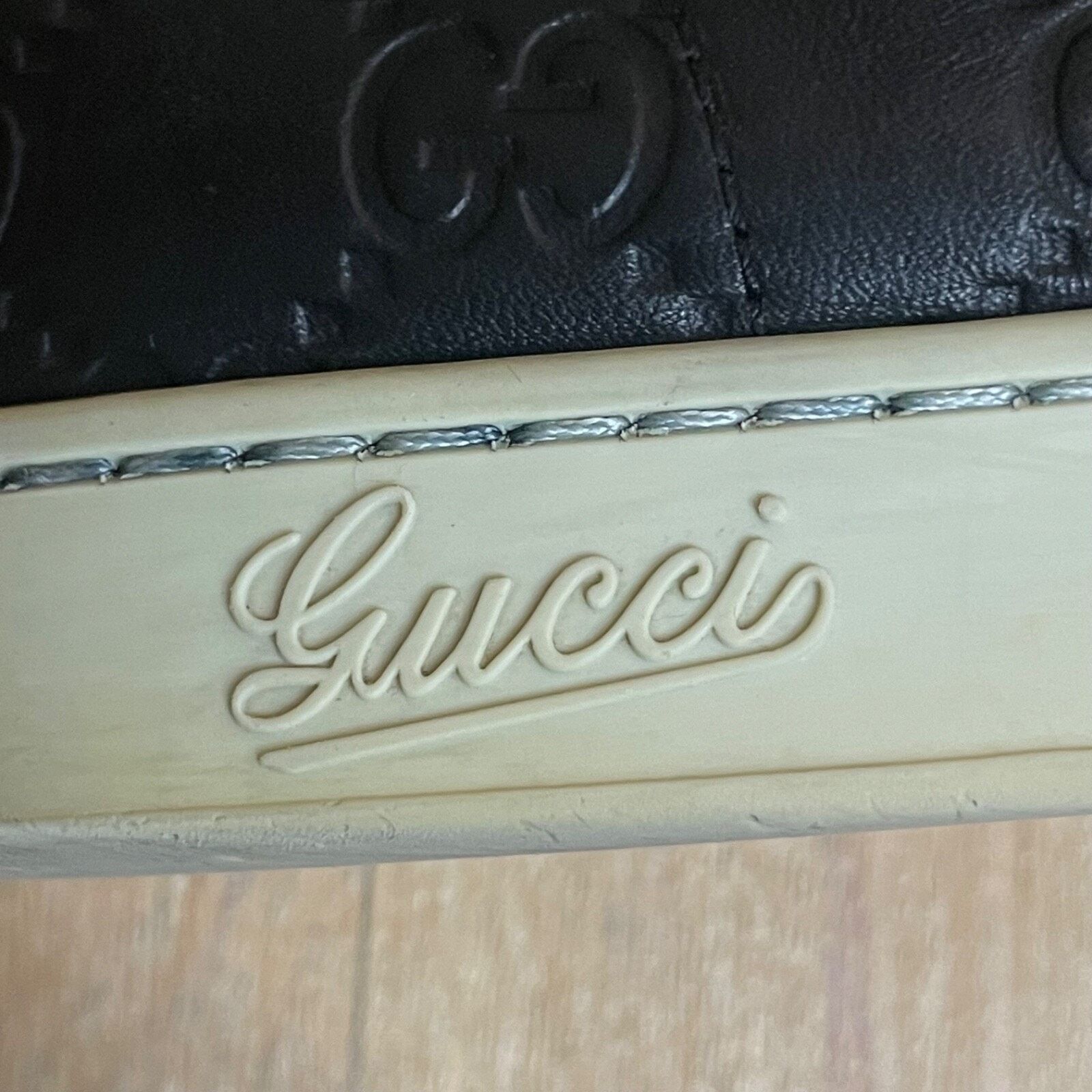 Gucci GUCCI Sneakers GG Web Dapper Black Leather High Top Monogram Size US 8 / EU 41 - 9 Thumbnail