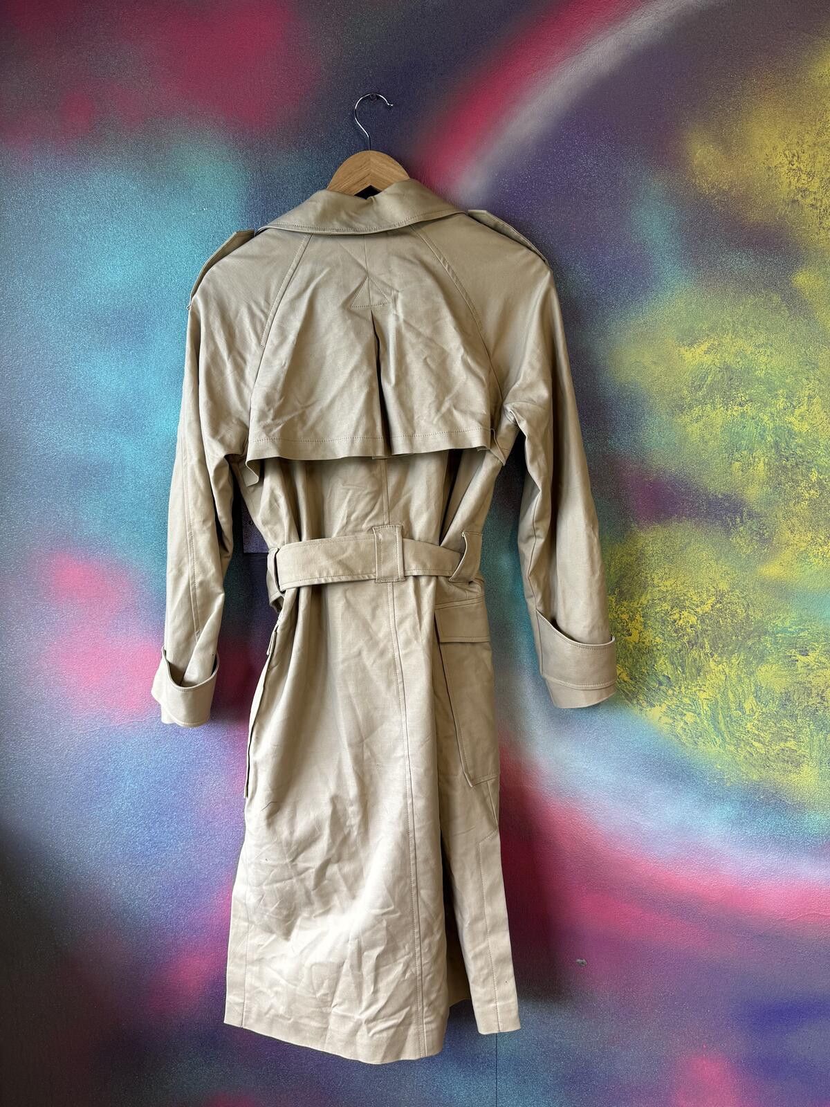 Other Principles stone double breasted trench coat-belted Mac Size M / US 6-8 / IT 42-44 - 5 Thumbnail